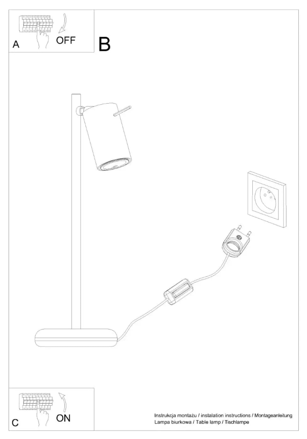 Lampe De Table Design - Ring (Noir)