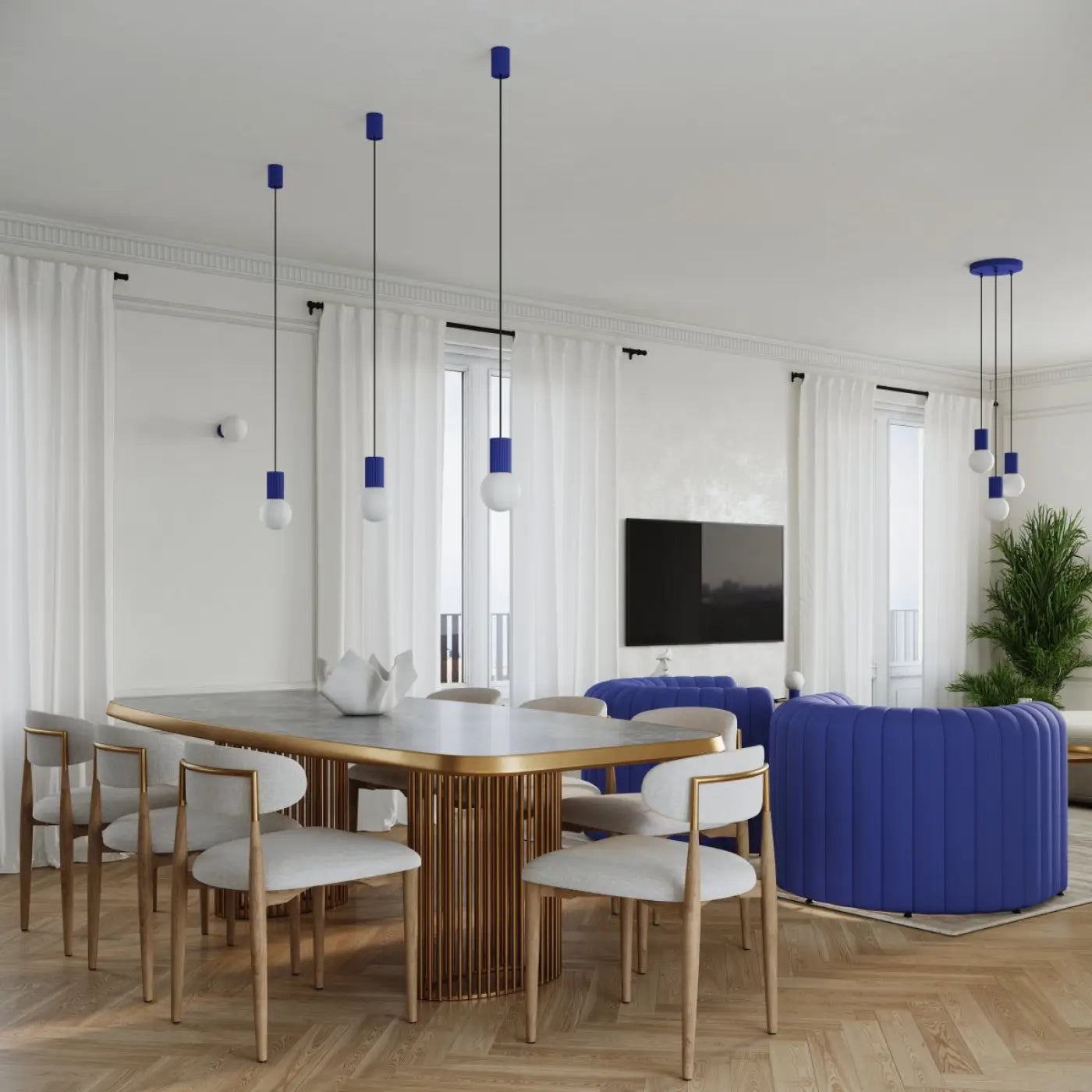 Lampe A Poser Design - Halo (Outremer)