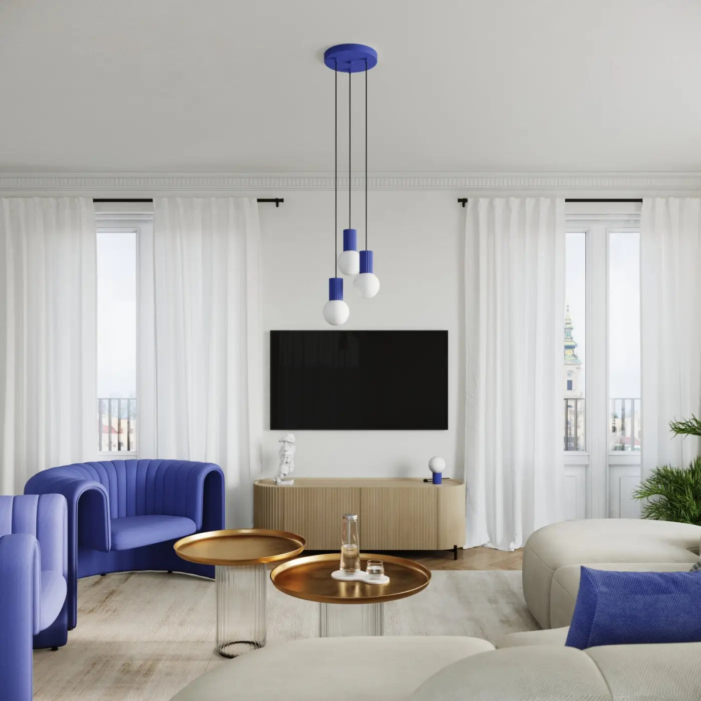Lampe A Poser Design - Halo (Outremer)