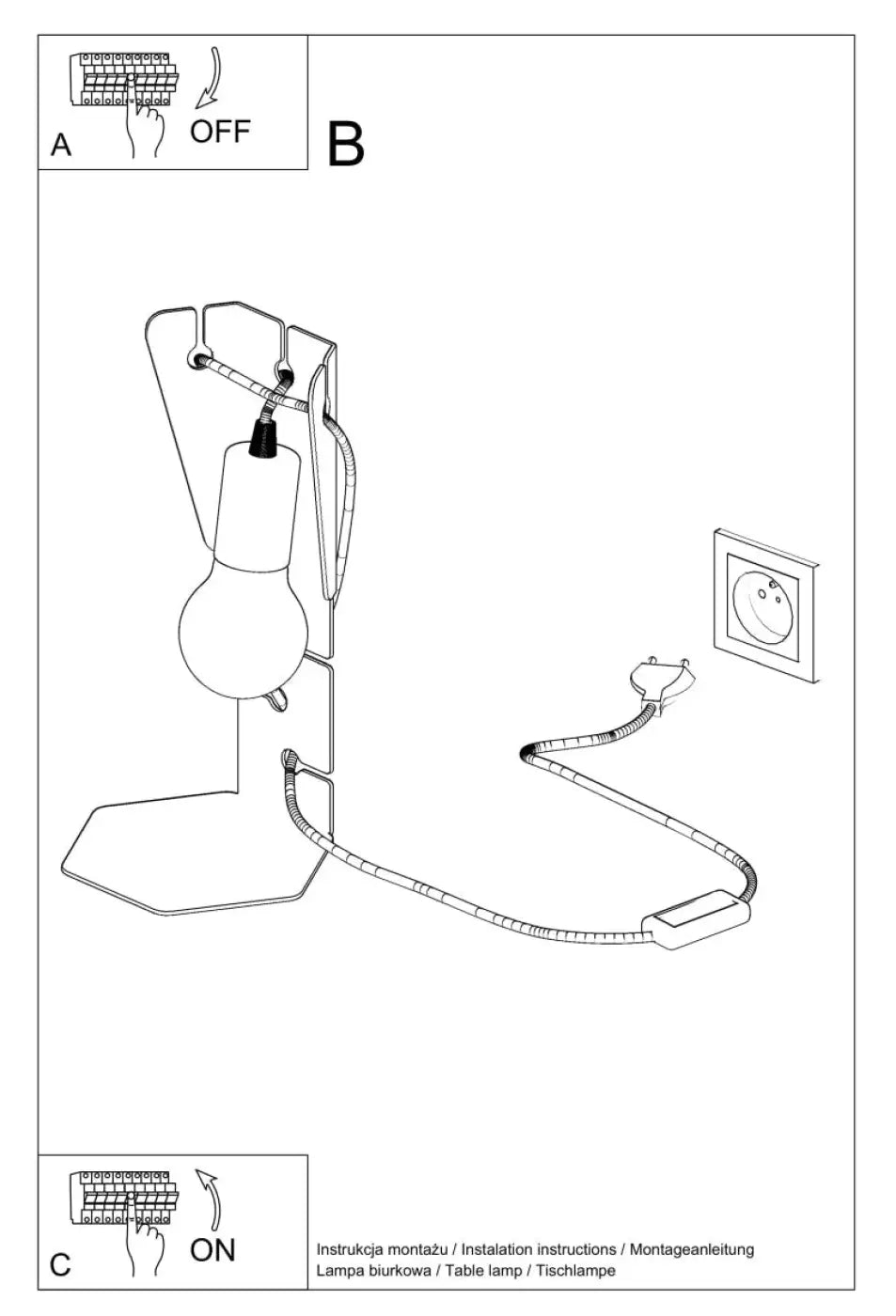 Lampe De Table - Arby (Noir)