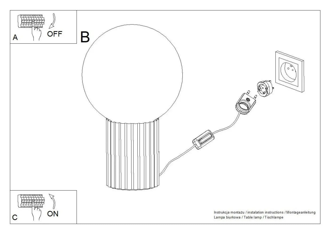 Lampe A Poser Design - Halo (Noir)