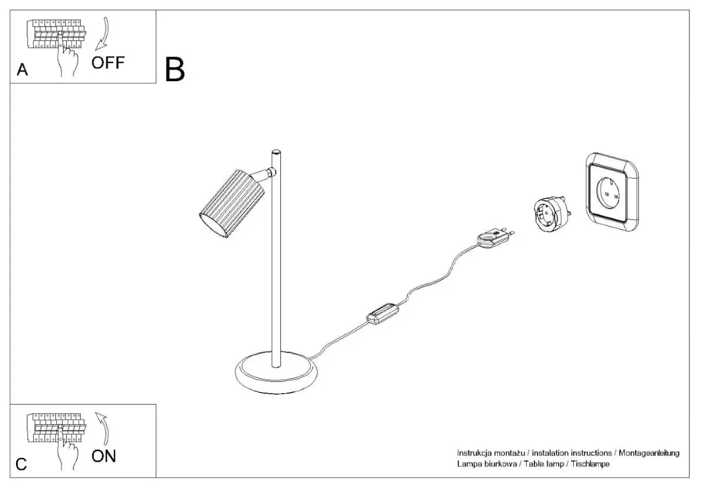 Lampe A Poser - Karbon (Noir)
