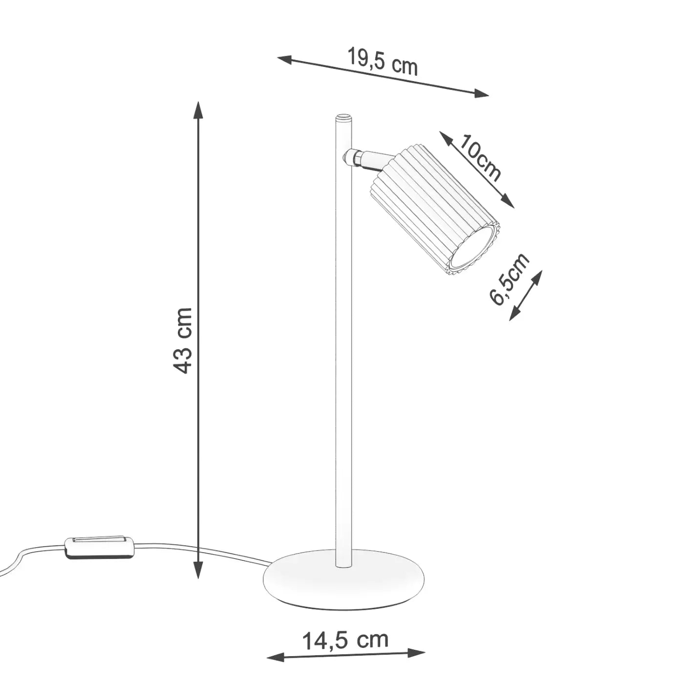 Lampe A Poser - Karbon (Noir)
