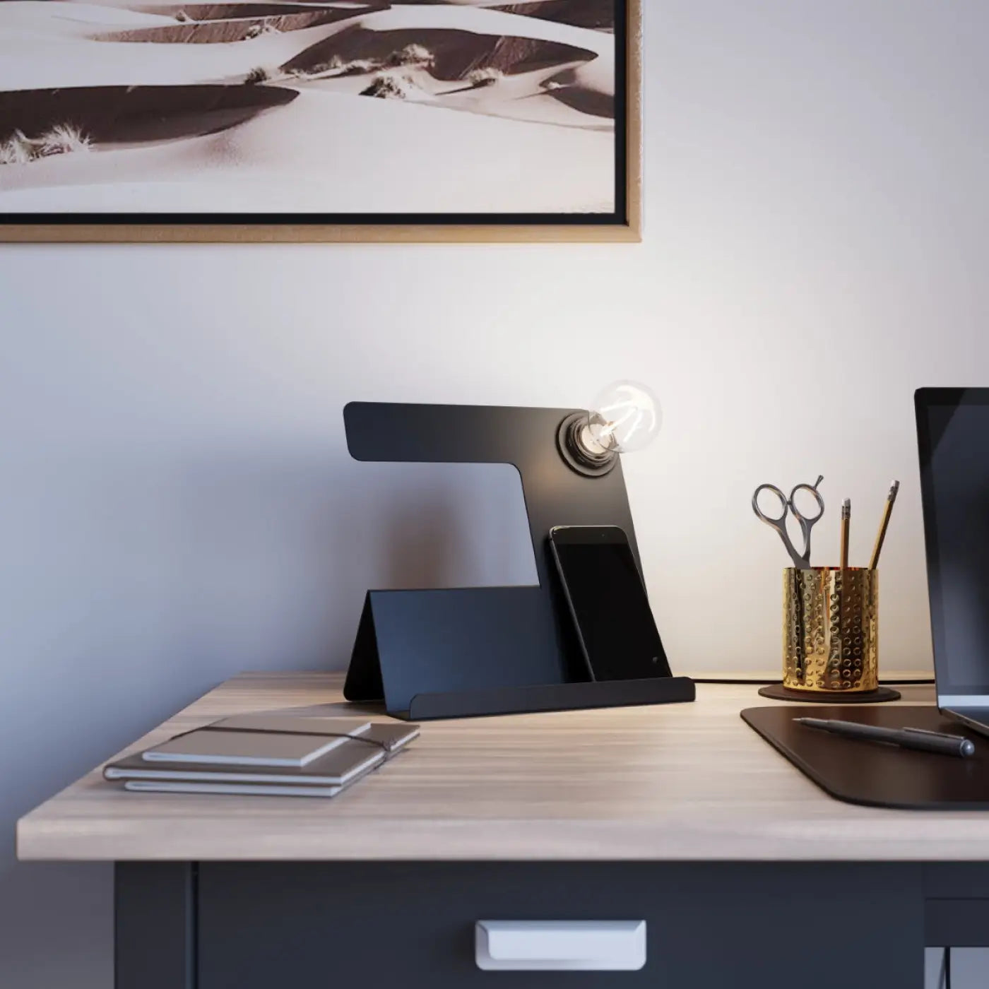Lampe De Table Minimaliste - Incline (Noir)