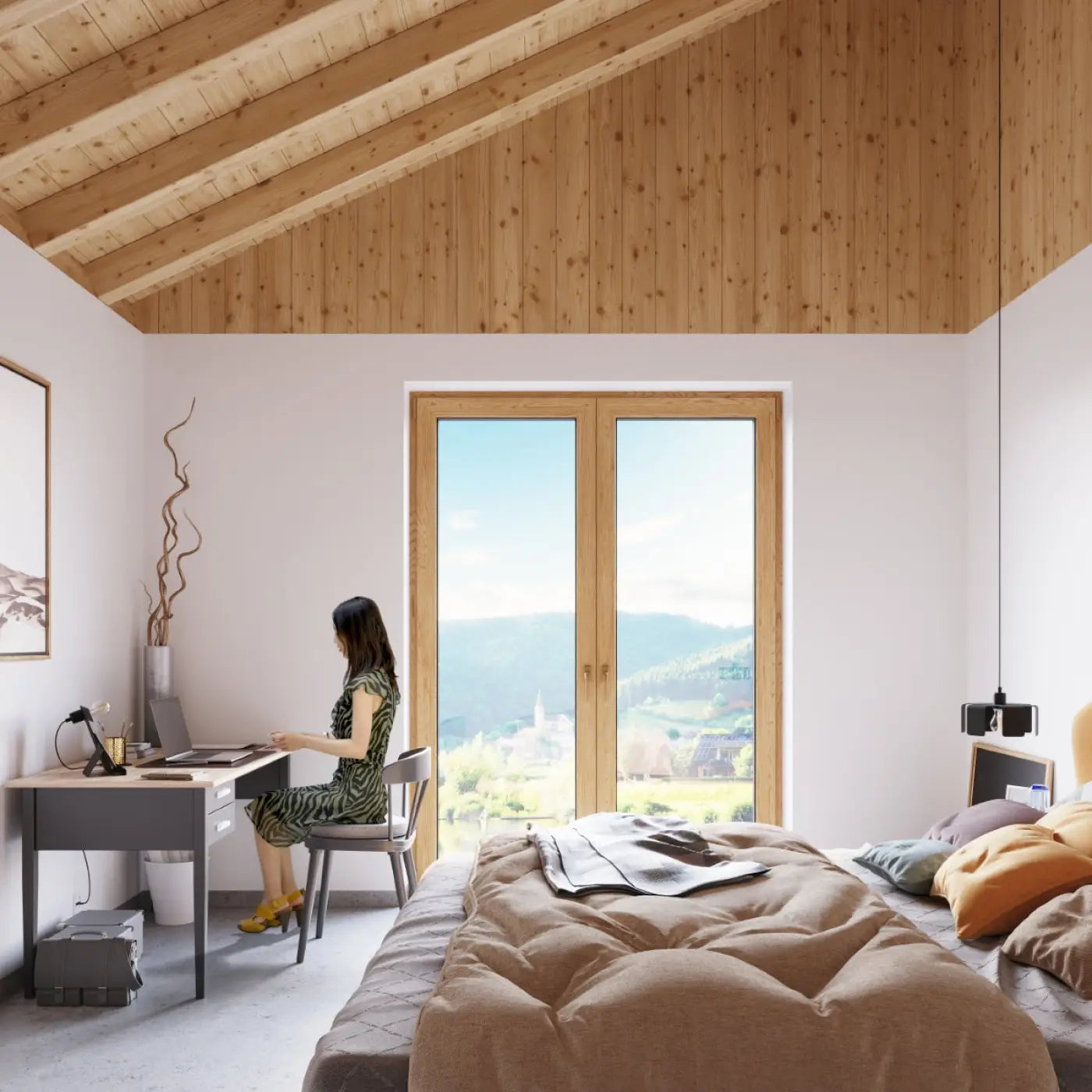 Lampe De Table Minimaliste - Incline (Noir)