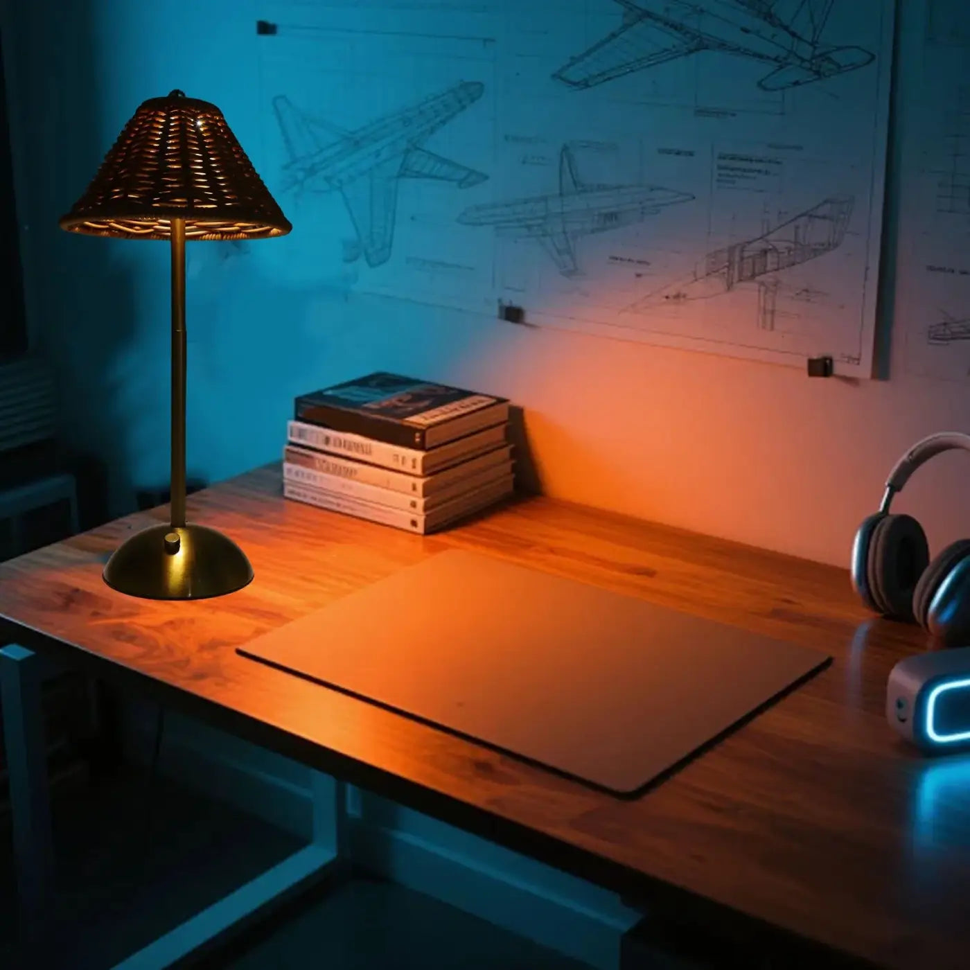 Lampe de Table en Rotin - Cannela