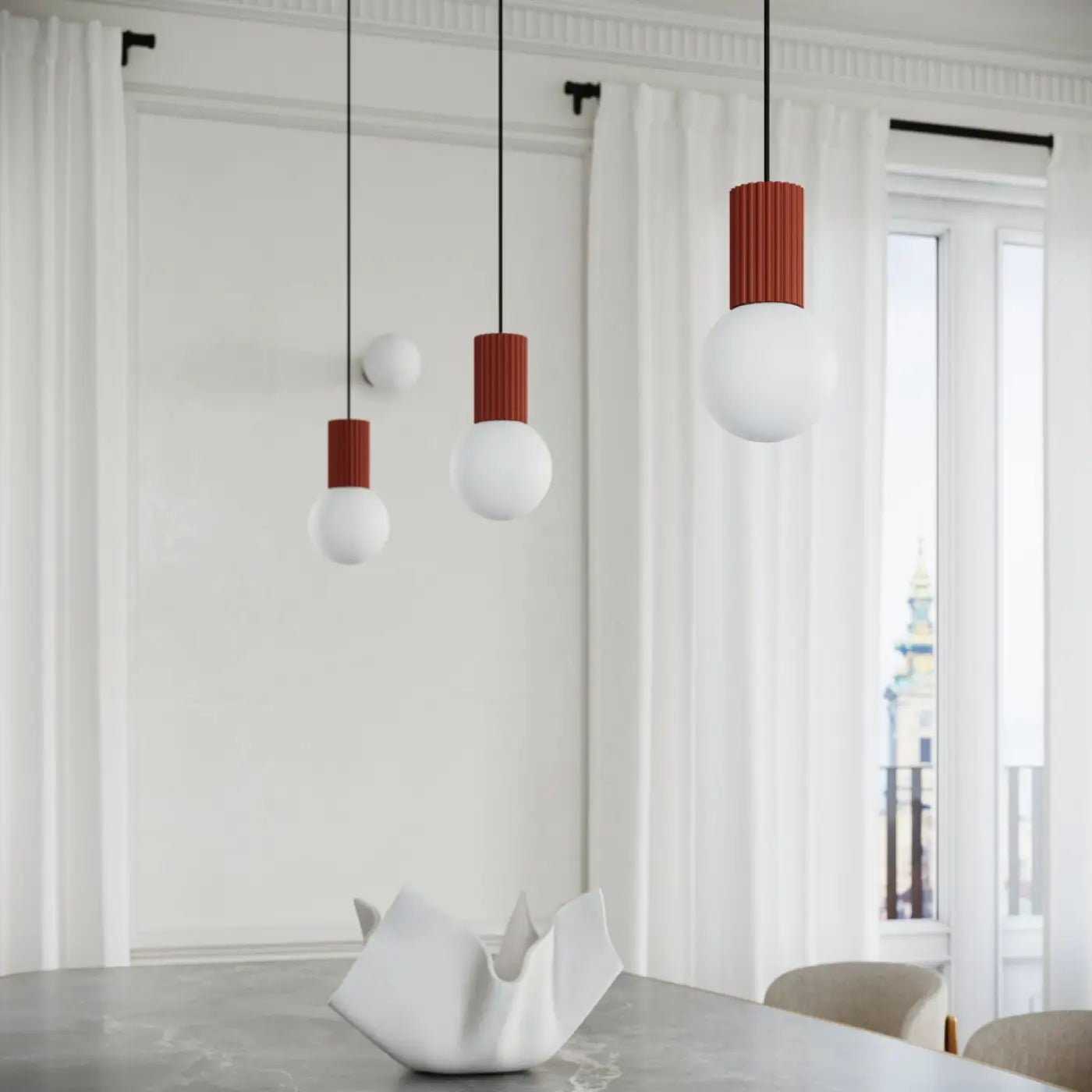 Lampe A Poser - Halo (Rouge Ochra)