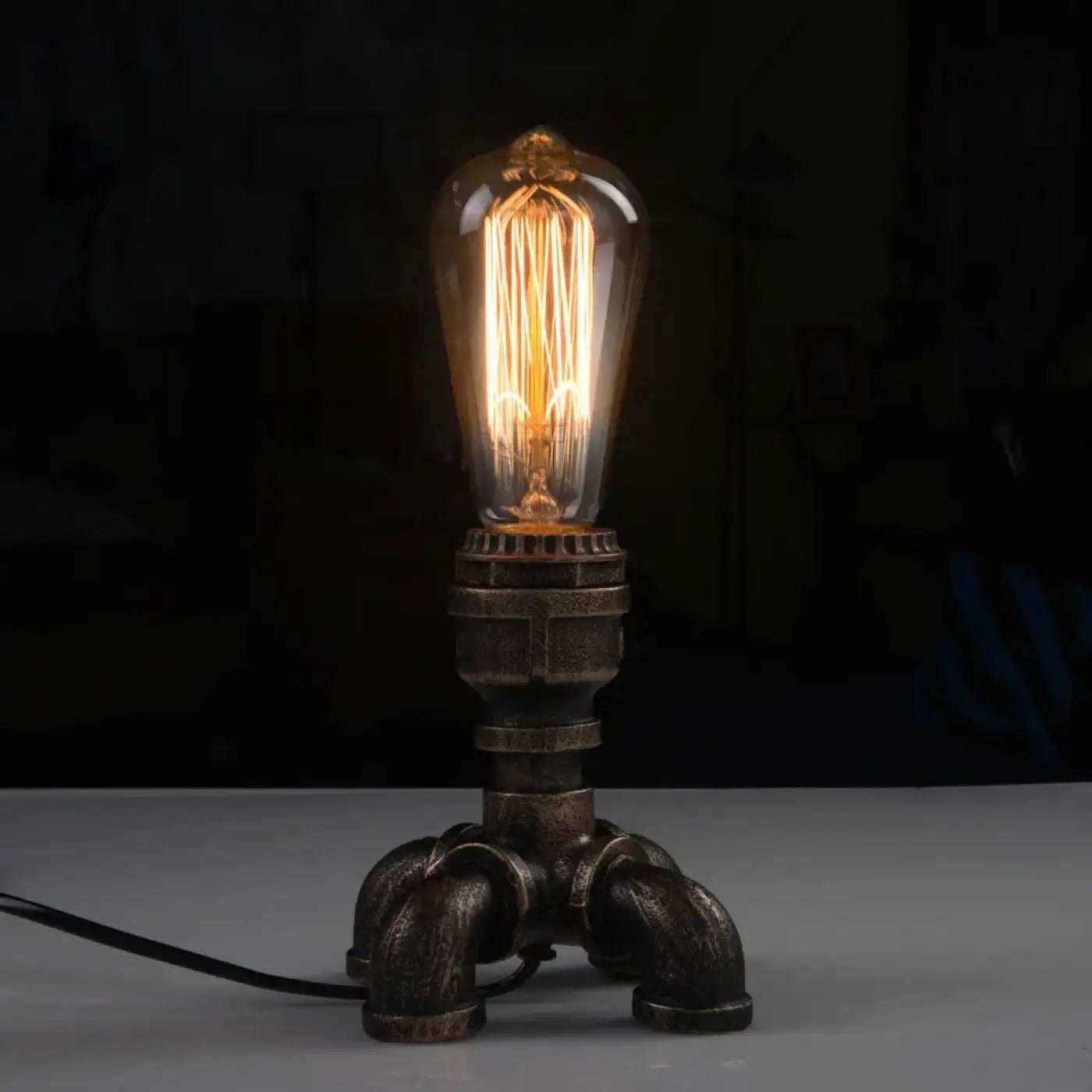 Lampe De Table Industriel en Metal - Forge