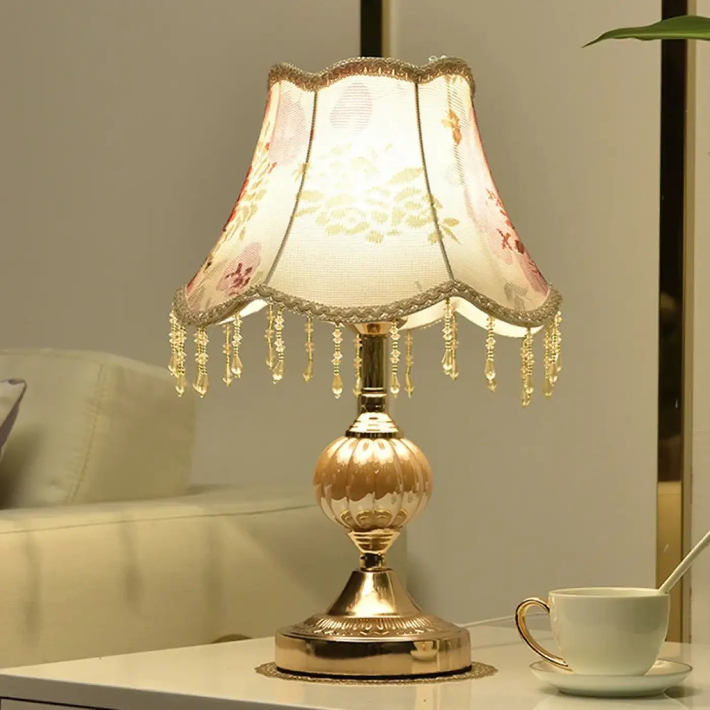 Lampe de Table Vintage en Tissu - Debhy