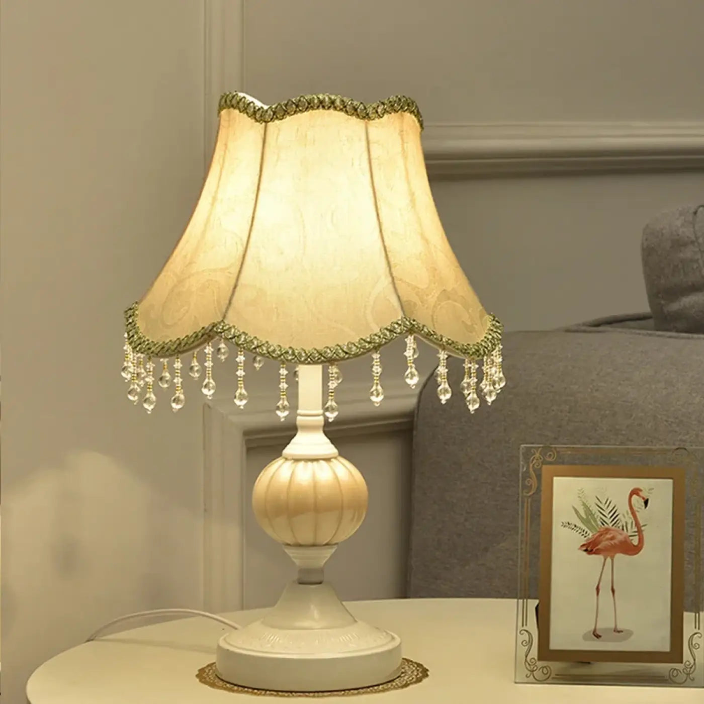 Lampe de Table Vintage en Tissu - Debhy