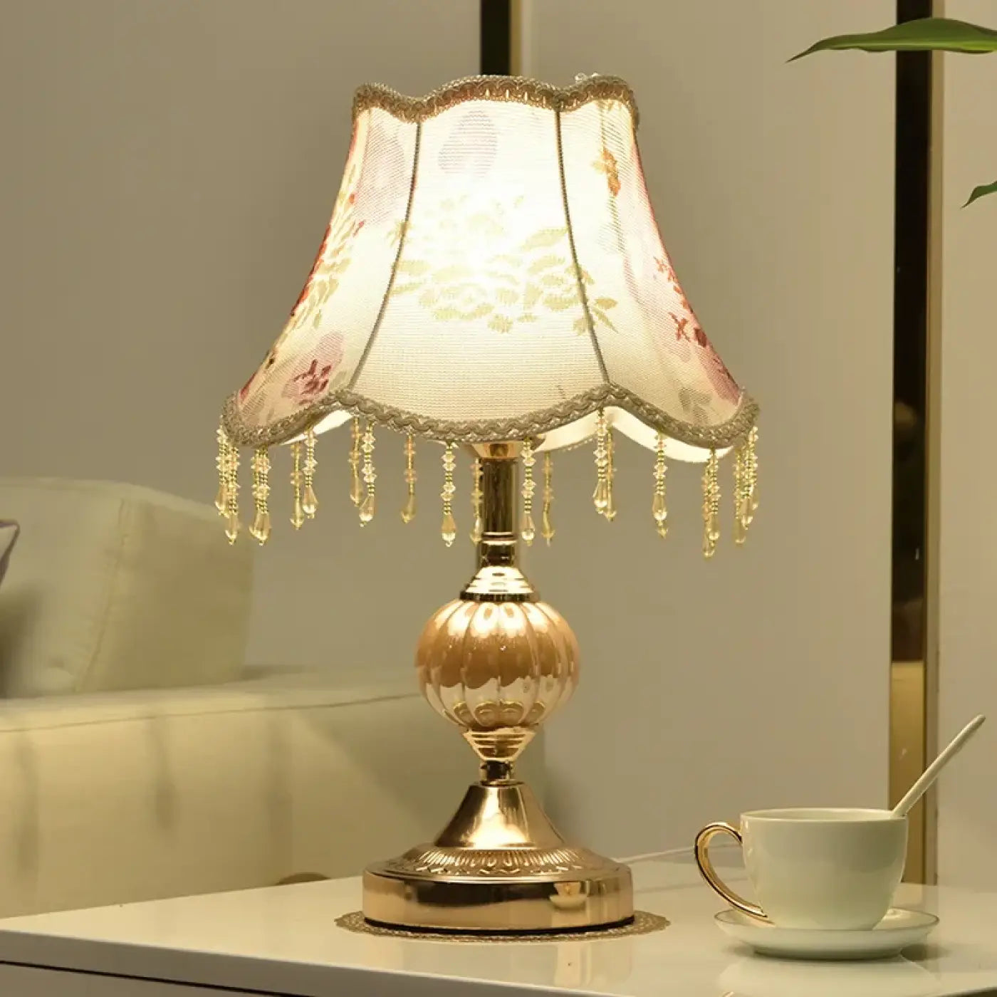 Lampe de Table Vintage en Tissu - Debhy