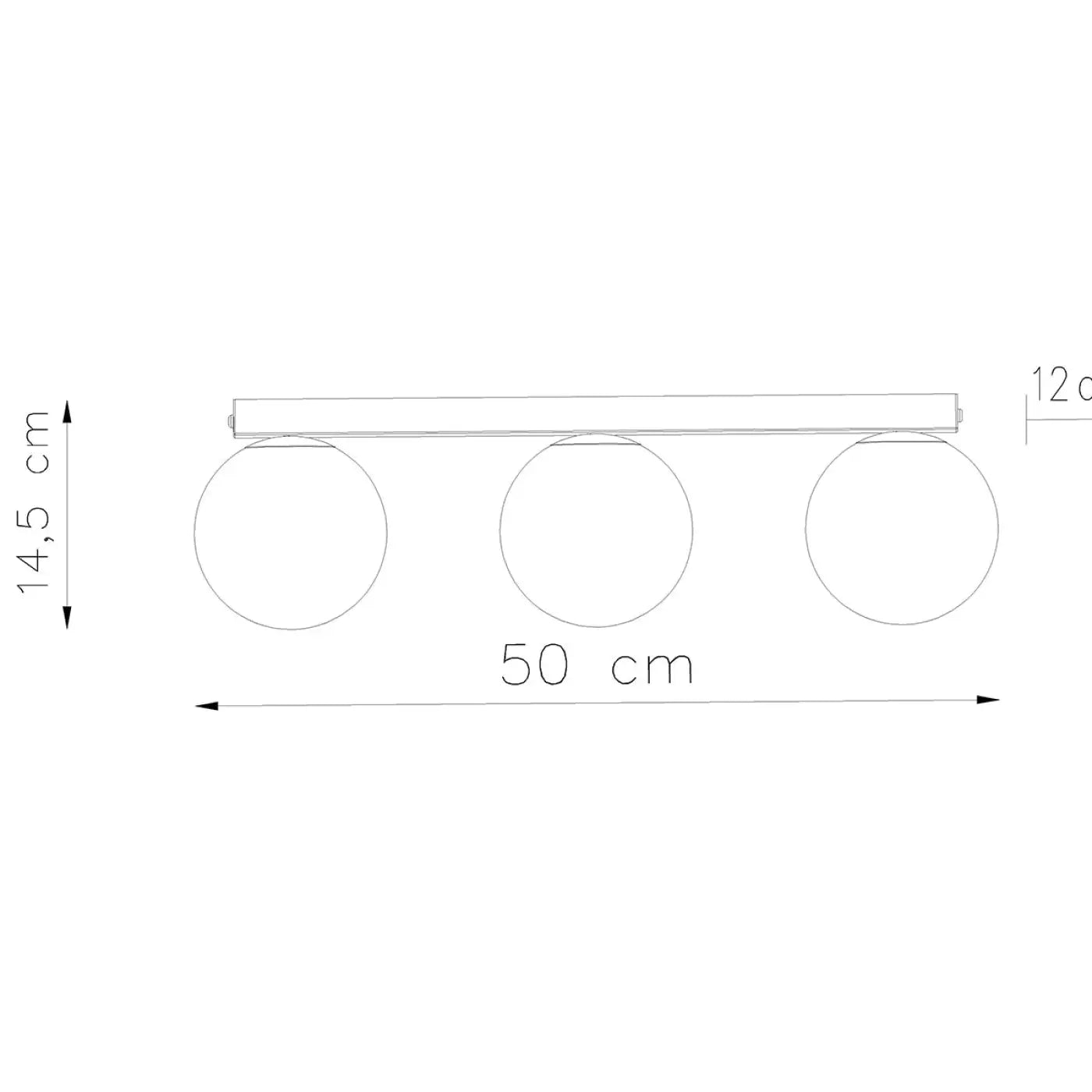 Luminaire Plafonnier Design - Yoli 3 (Noir)