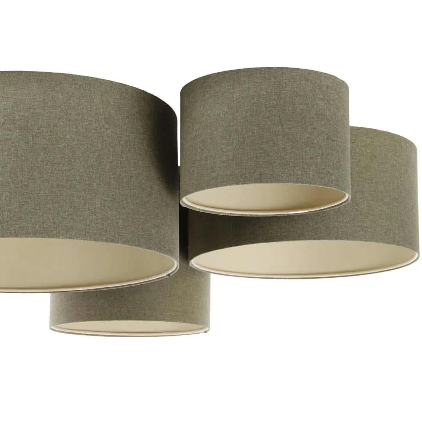 Luminaire Plafonnier - 4Flames Boho Elegant (Vert Gris/Ecru)