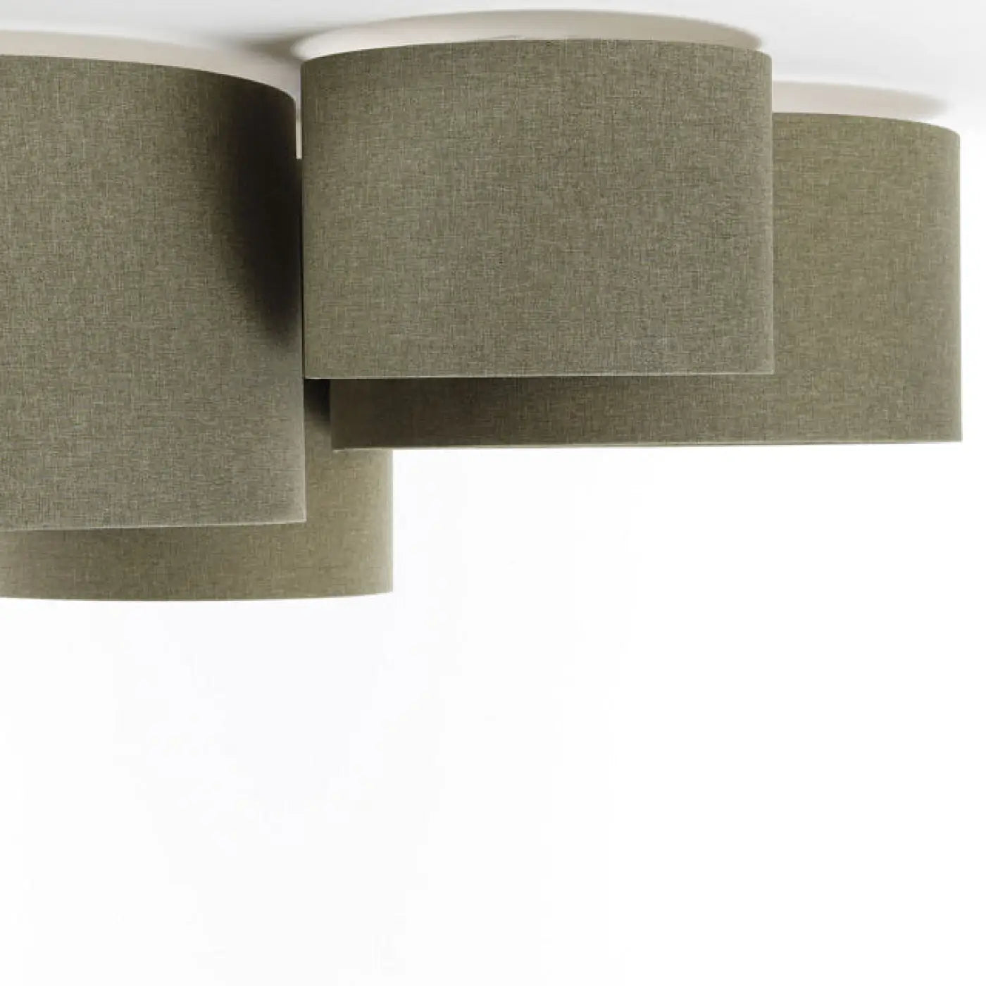 Luminaire Plafonnier - 4Flames Boho Elegant (Vert Gris/Ecru)