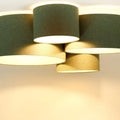 Luminaire Plafonnier - 4Flames Boho Elegant (Vert Gris/Ecru)