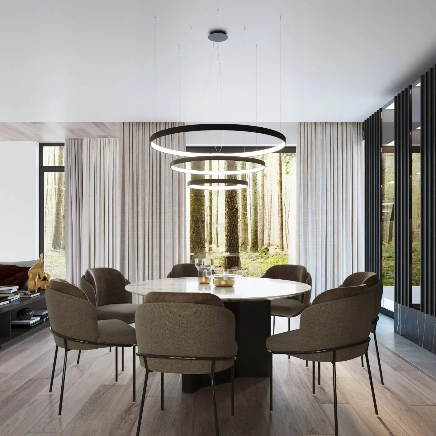 Luminaire Plafonnier Design - Rio 55 4000K (Noir)