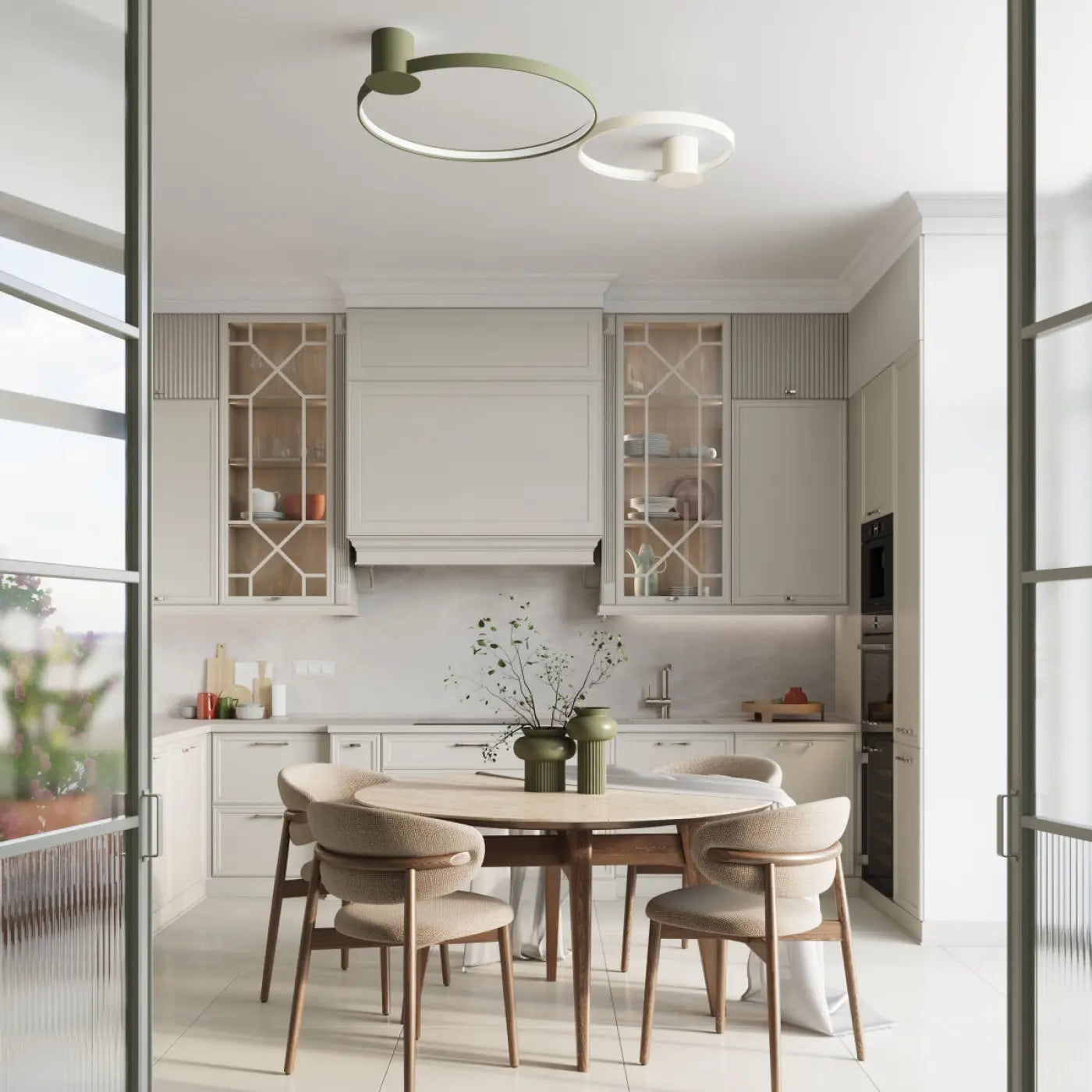 Luminaire Plafonnier Design - Rio 55 4000K (Vert Olive)