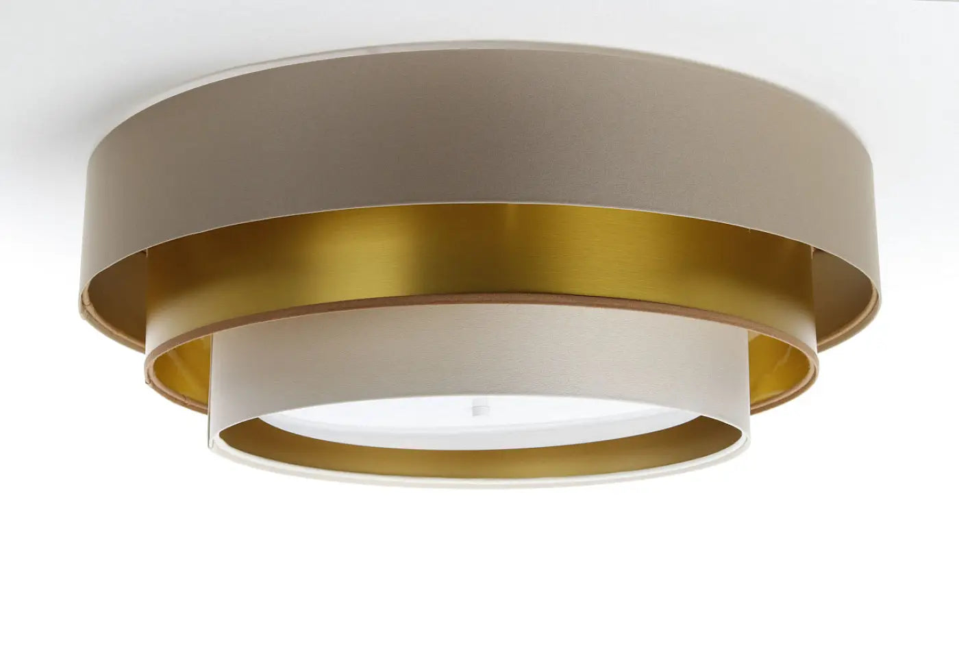 Luminaire Plafonnier Design - Triniti Elegant (Beige/Crème/Doré)