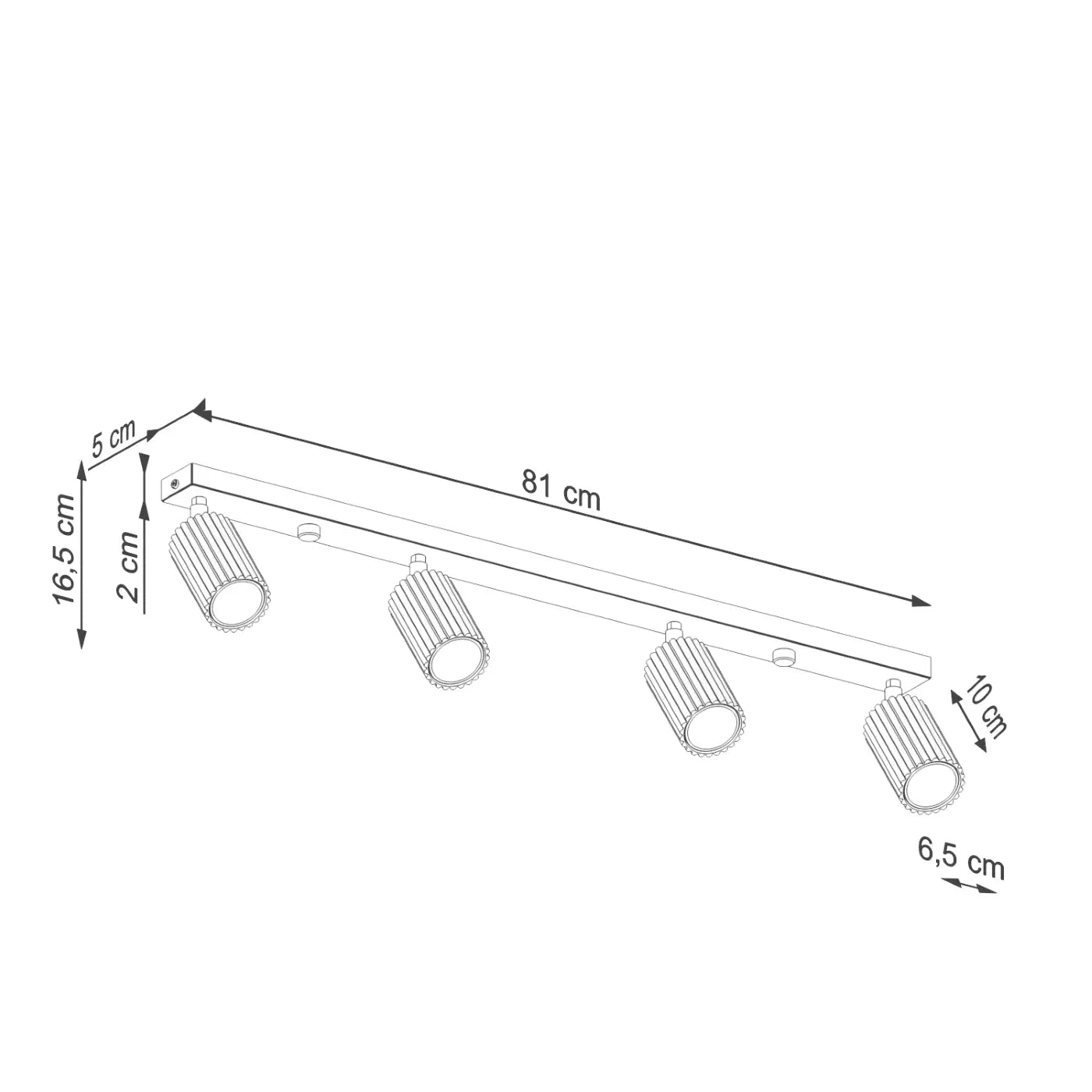 Luminaire Plafonnier Design - Karbon 4L (Beige)