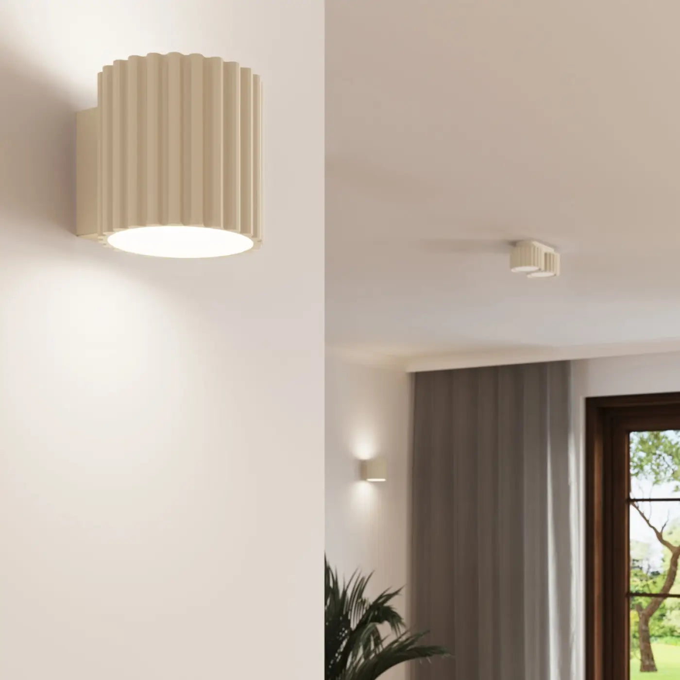 Luminaire Plafonnier Moderne - Aura 1 (Beige)