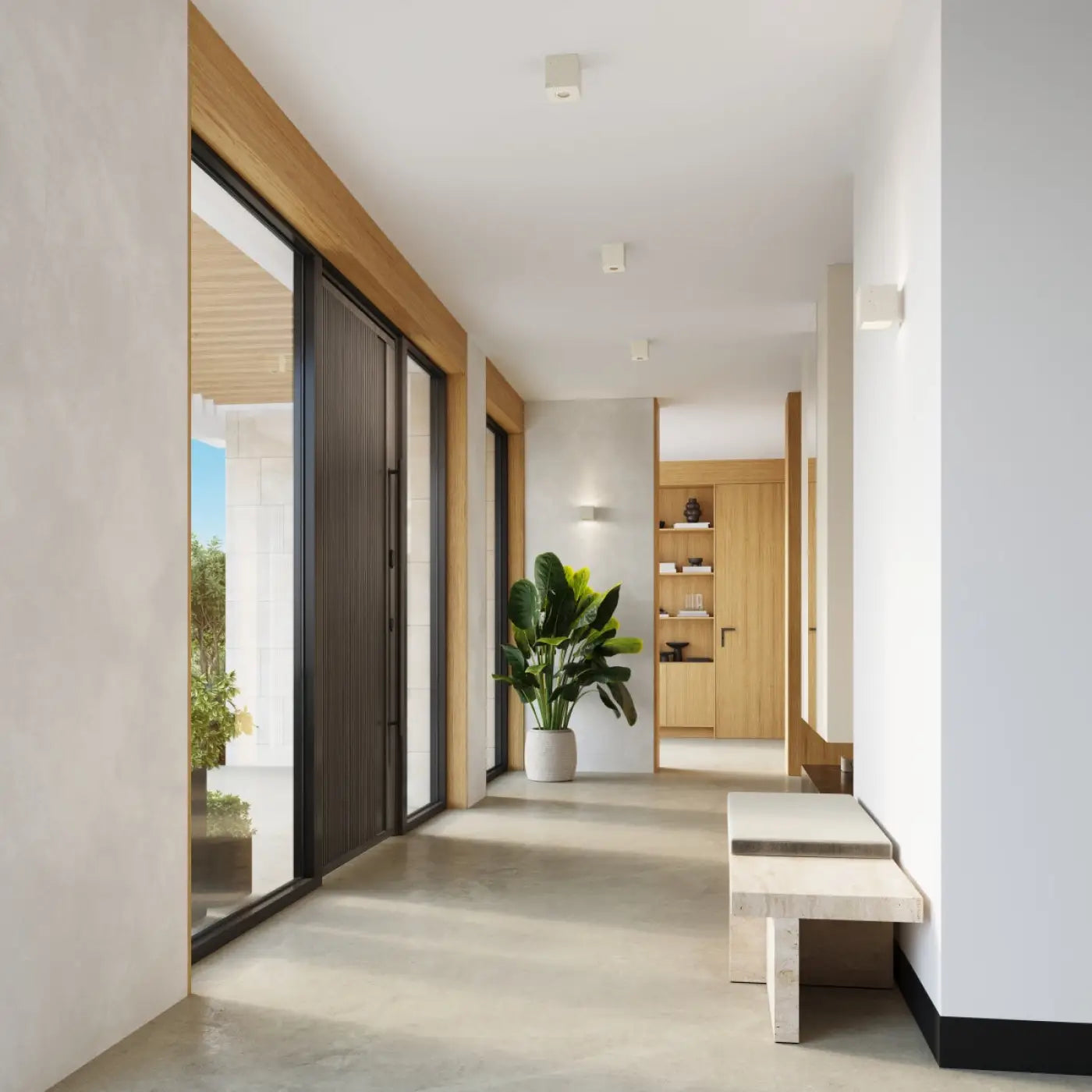 Luminaire Plafonnier Moderne - Quad Béton (Beige)