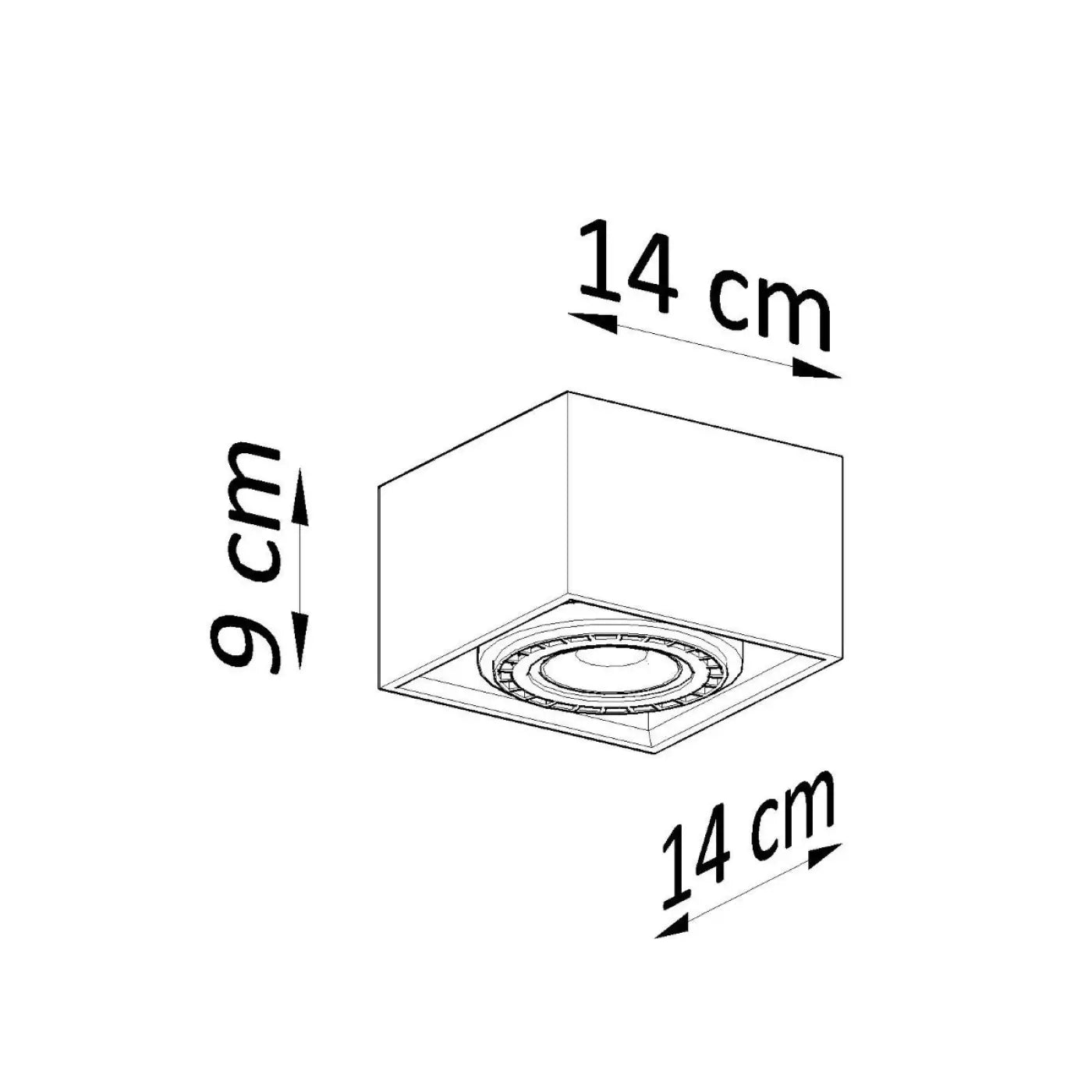 Luminaire Plafonnier Moderne - Quatro 1 (Béton)