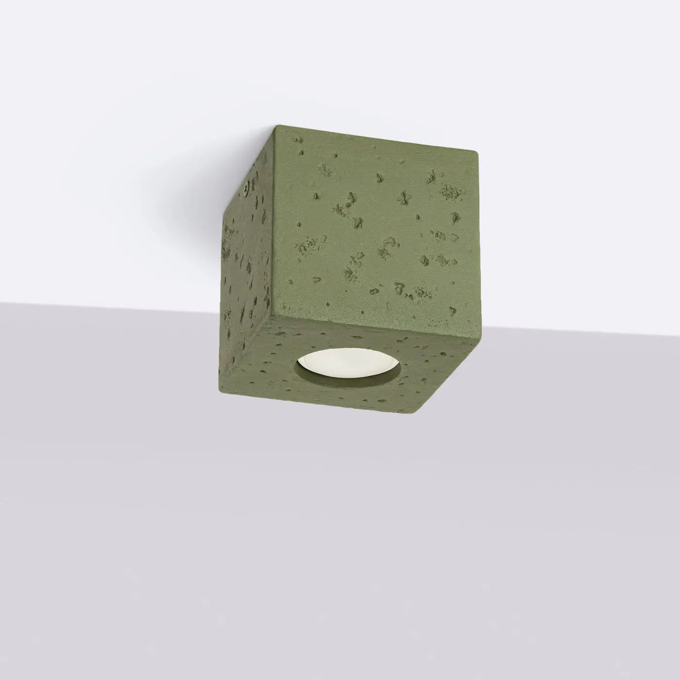 Luminaire Plafonnier Moderne - Quad Béton (Vert Olive)