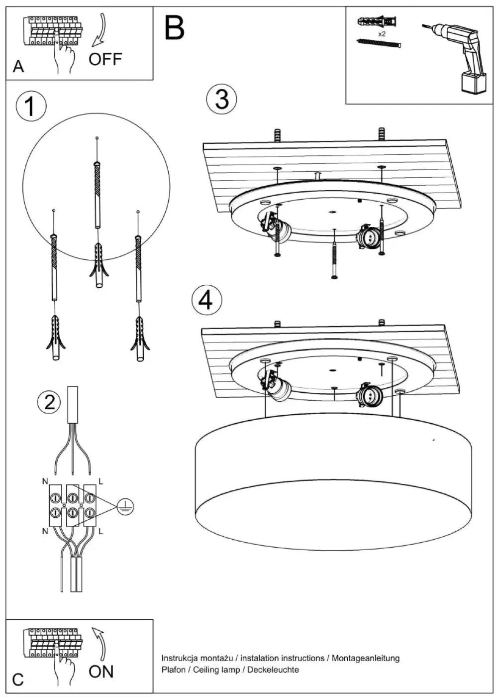 Luminaire Plafonnier Chic - Arena (Blanc)