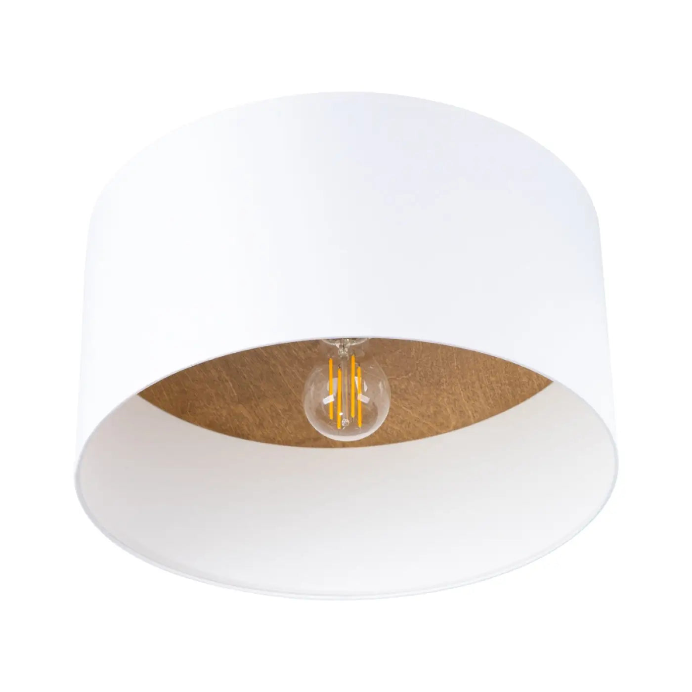 Luminaire Plafonnier Scandinave - Telesto (Blanc / Marron Clair)