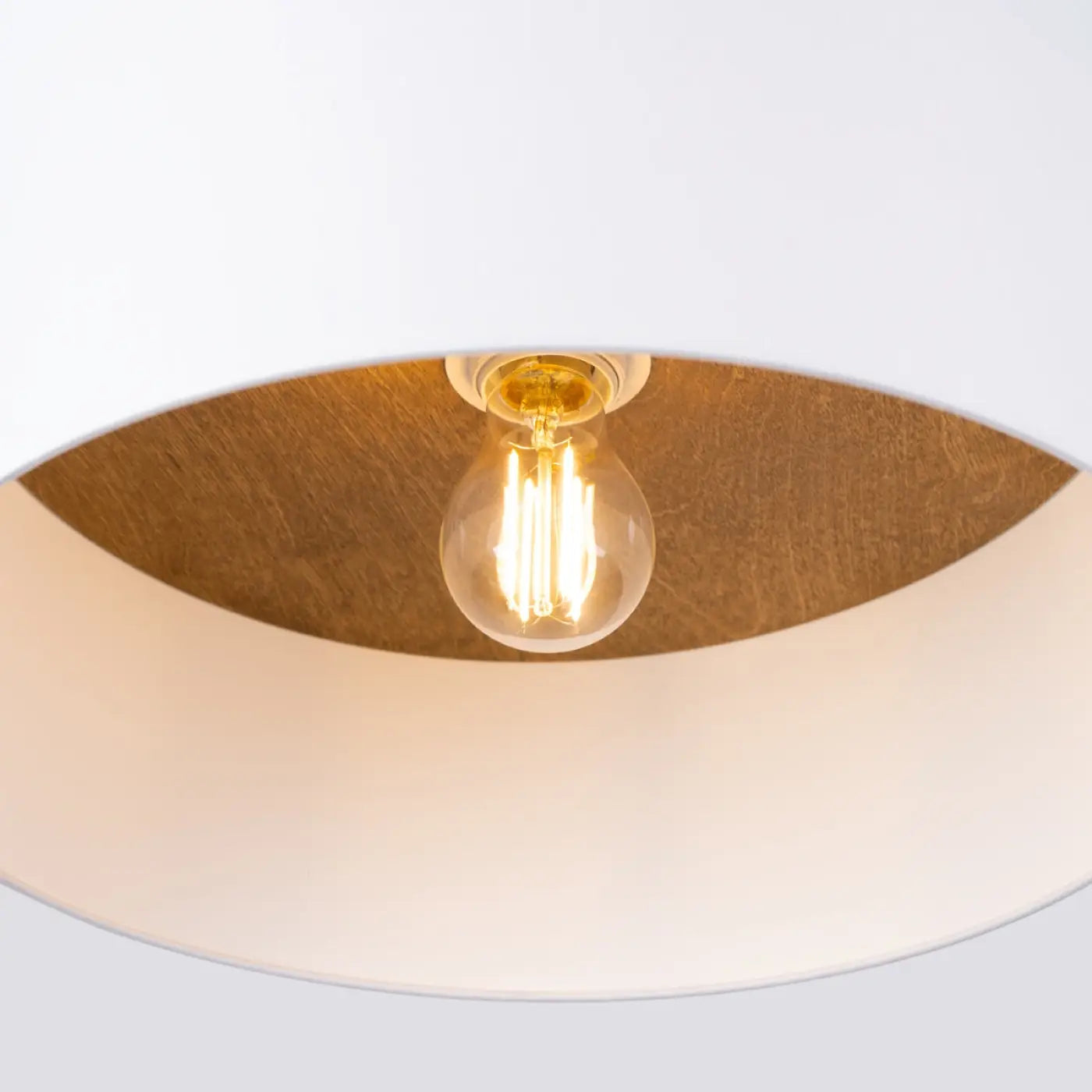 Luminaire Plafonnier Scandinave - Telesto (Blanc / Marron Clair)