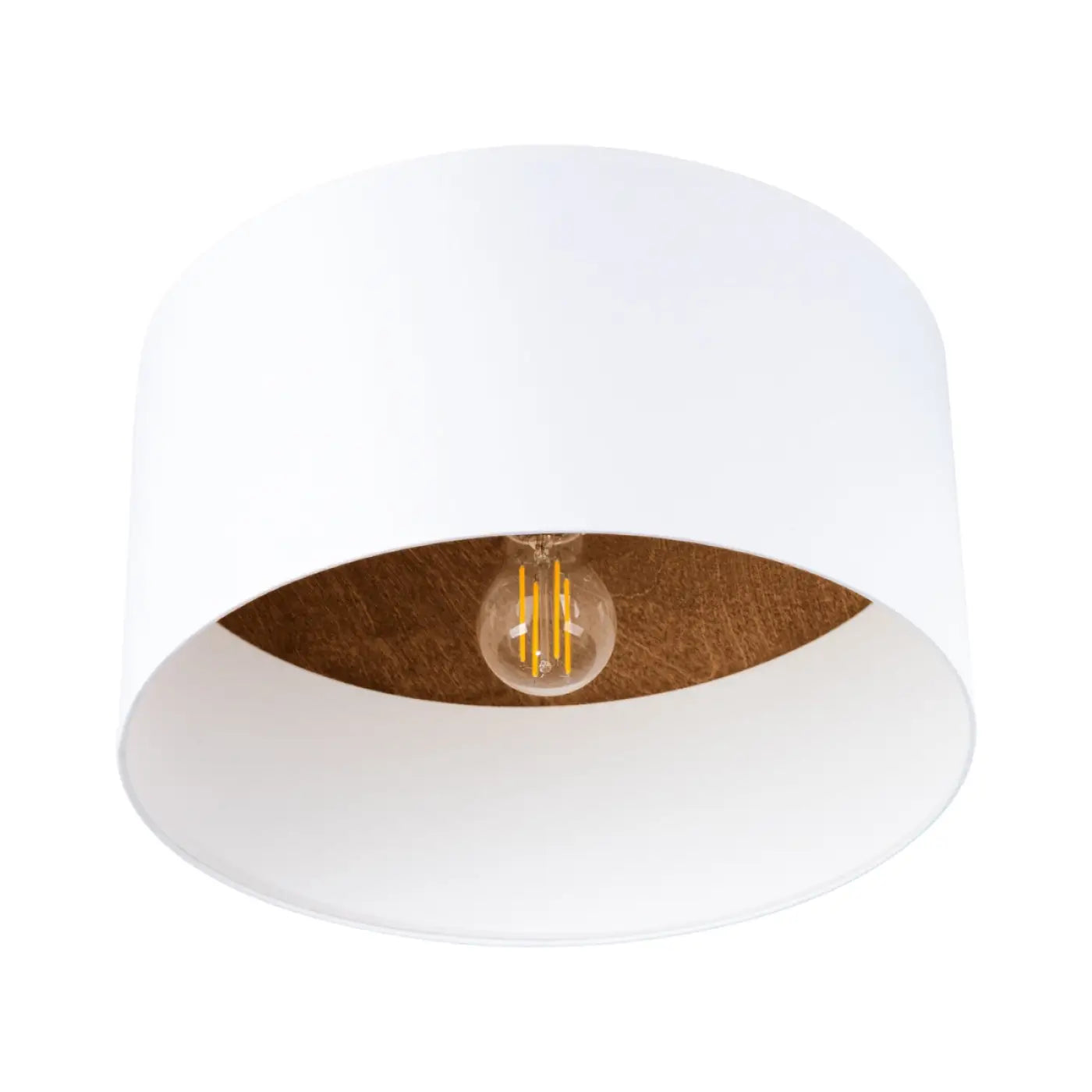 Luminaire Plafonnier Scandinave - Telesto (Blanc / Marron Foncé)