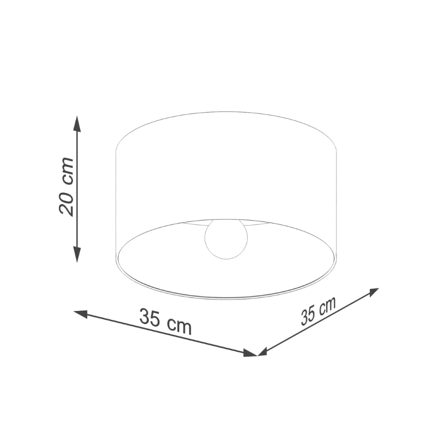 Luminaire Plafonnier Scandinave - Telesto (Blanc / Marron Foncé)