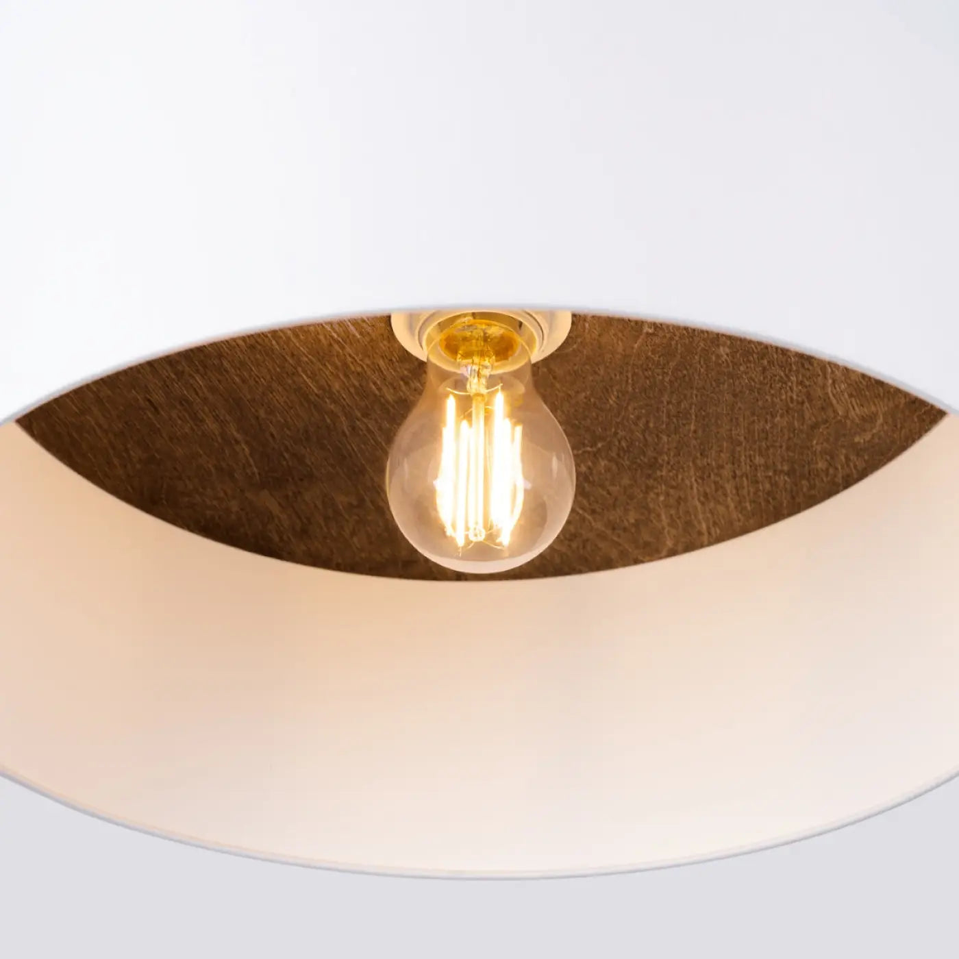 Luminaire Plafonnier Scandinave - Telesto (Blanc / Marron Foncé)