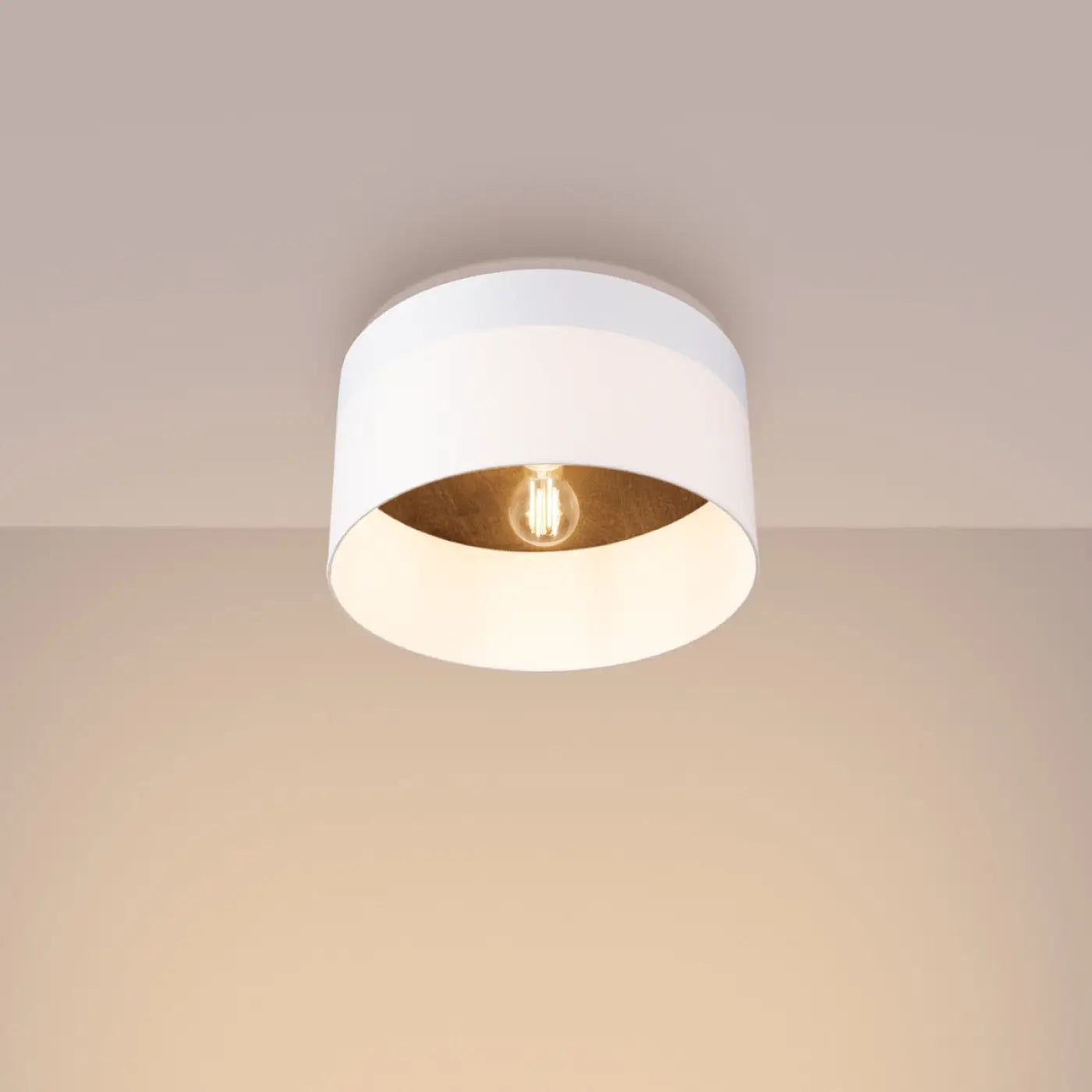Luminaire Plafonnier Scandinave - Telesto (Blanc / Marron Foncé)