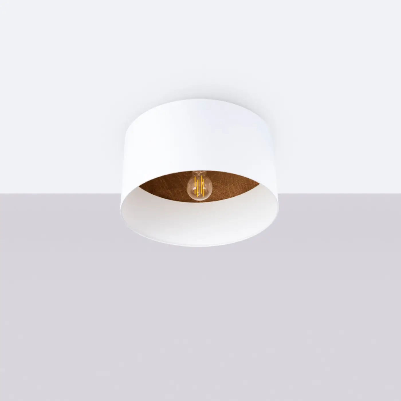 Luminaire Plafonnier Scandinave - Telesto (Blanc / Marron Foncé)