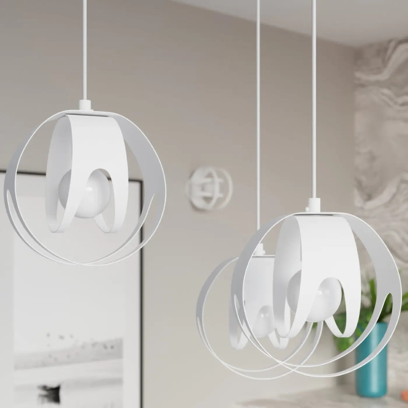 Luminaire Plafonnier Industriel - Tulos (Blanc)
