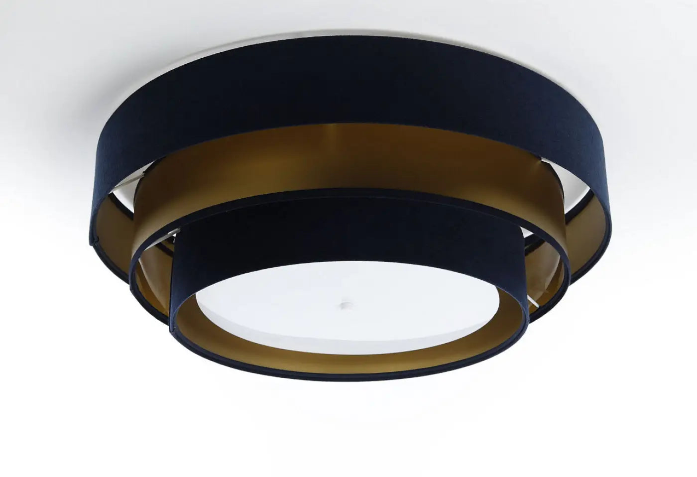 Luminaire Plafonnier Design - Triniti Elegant (Bleu Marine/Doré)