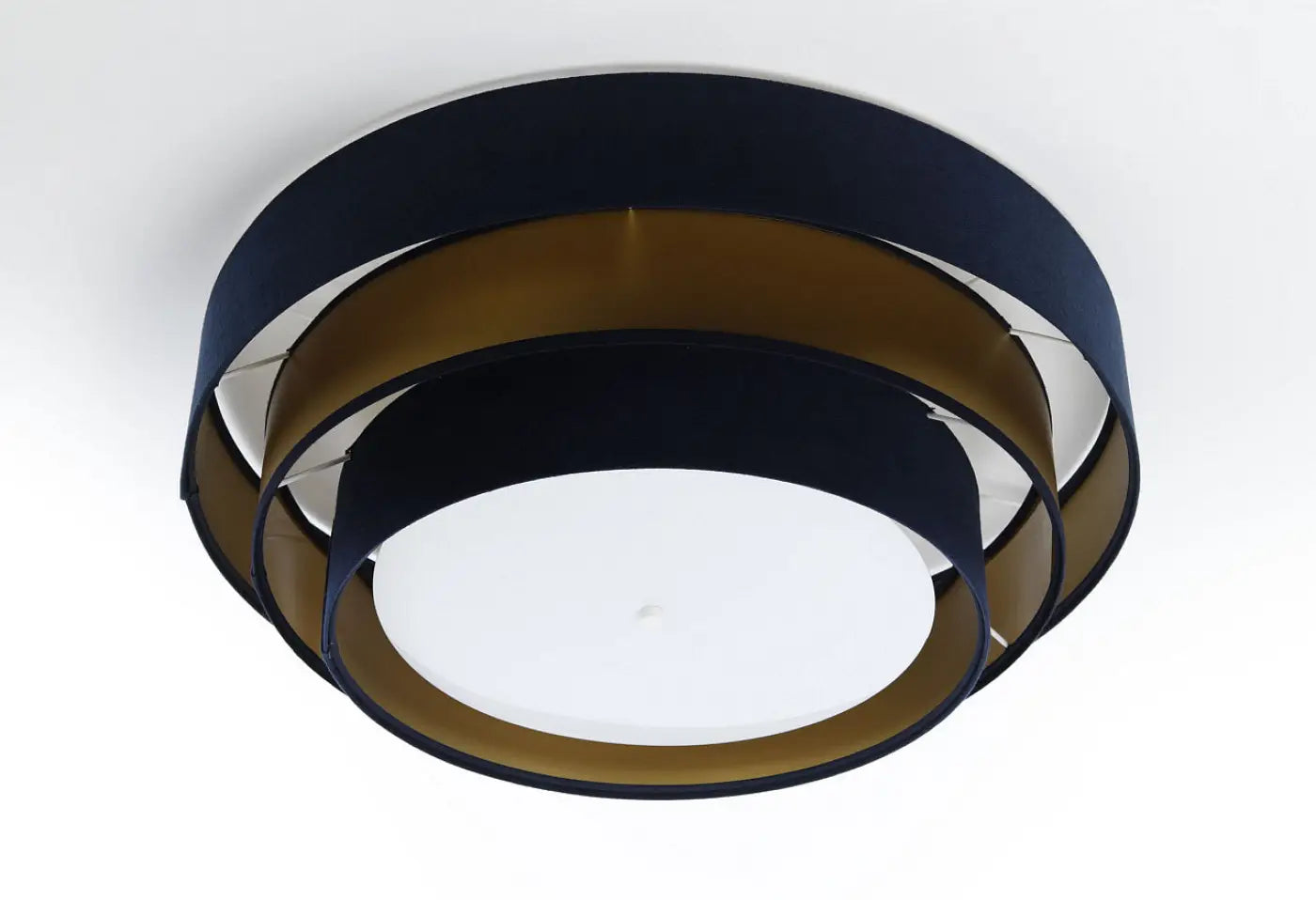 Luminaire Plafonnier Design - Triniti Elegant (Bleu Marine/Doré)