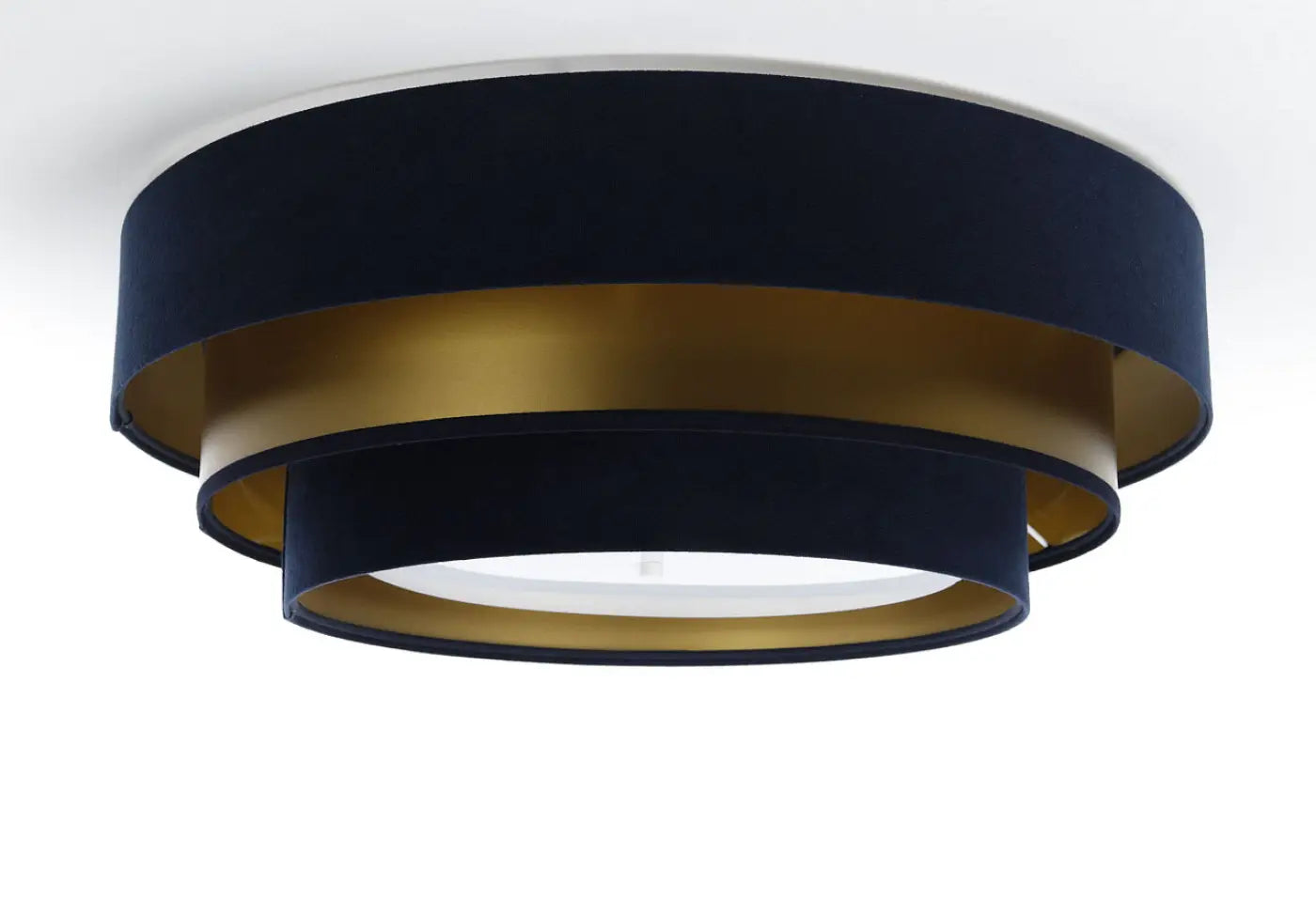 Luminaire Plafonnier Design - Triniti Elegant (Bleu Marine/Doré)