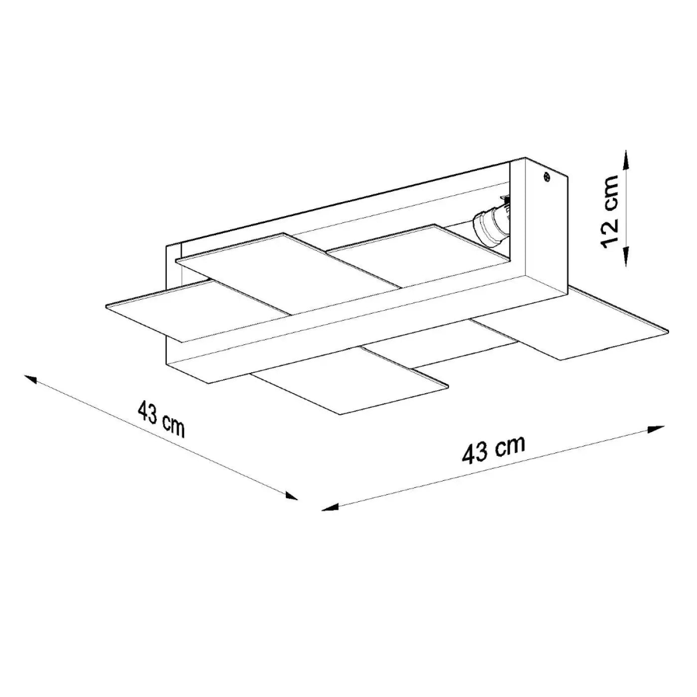 Luminaire Plafonnier Design en Bois - Feniks 2 (Blanc)