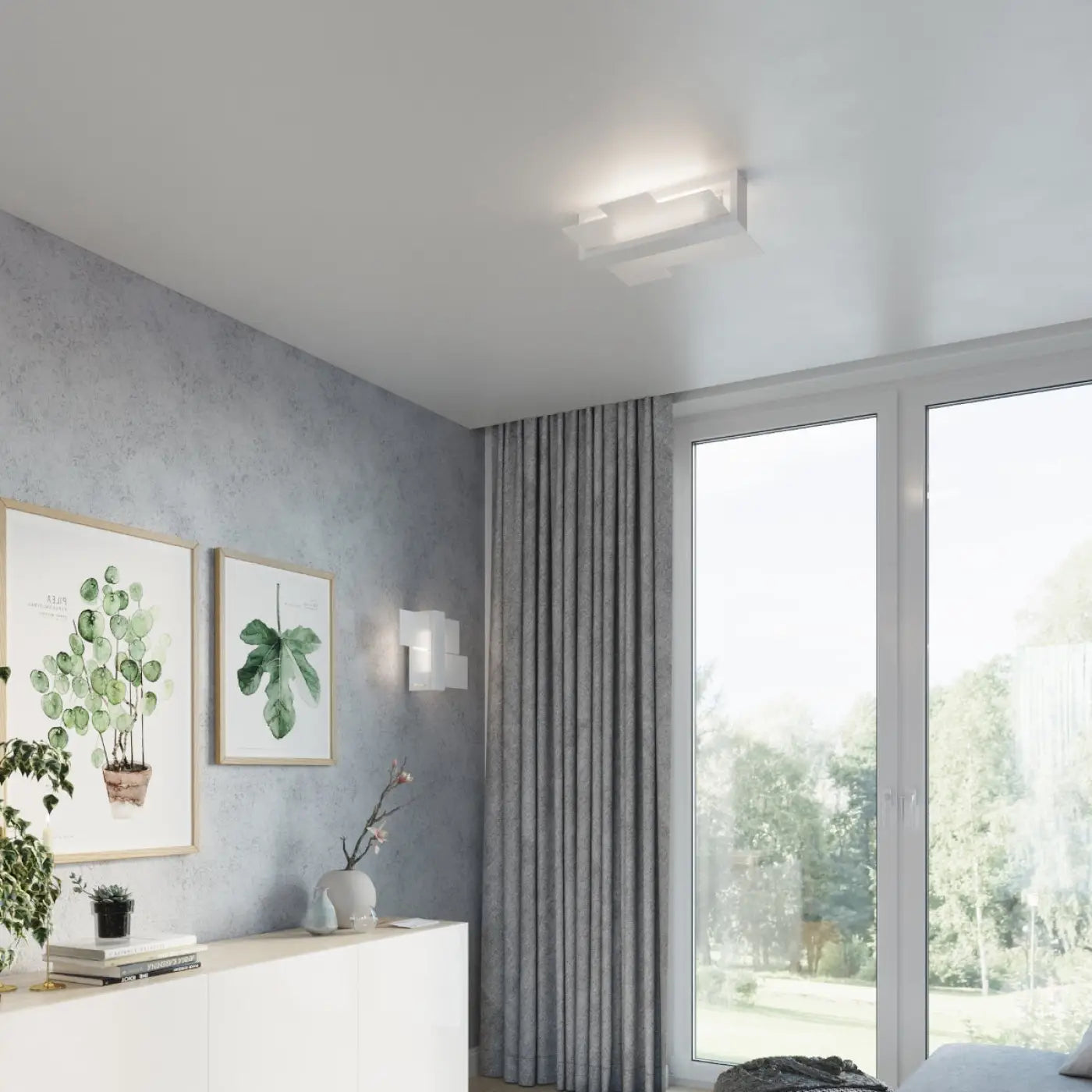 Luminaire Plafonnier Design en Bois - Feniks 2 (Blanc)