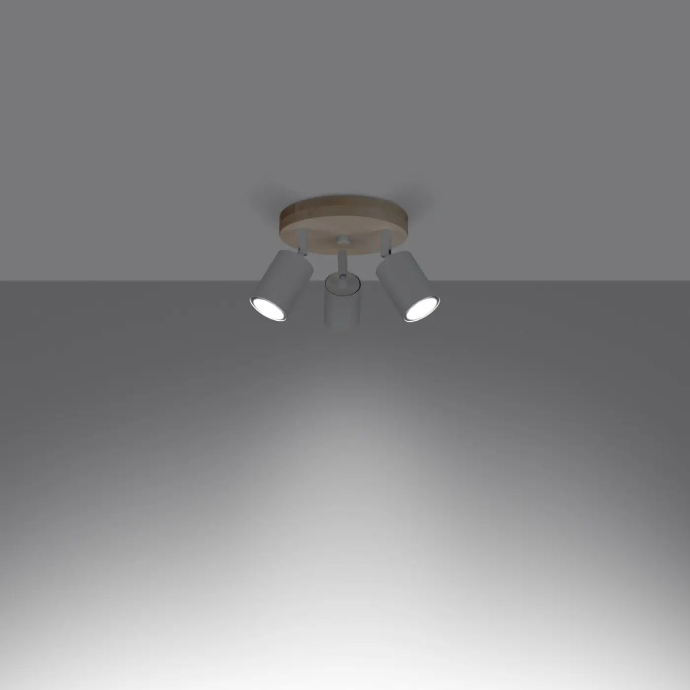 Luminaire Plafonnier Design en Bois - Verdo 3P (Blanc)