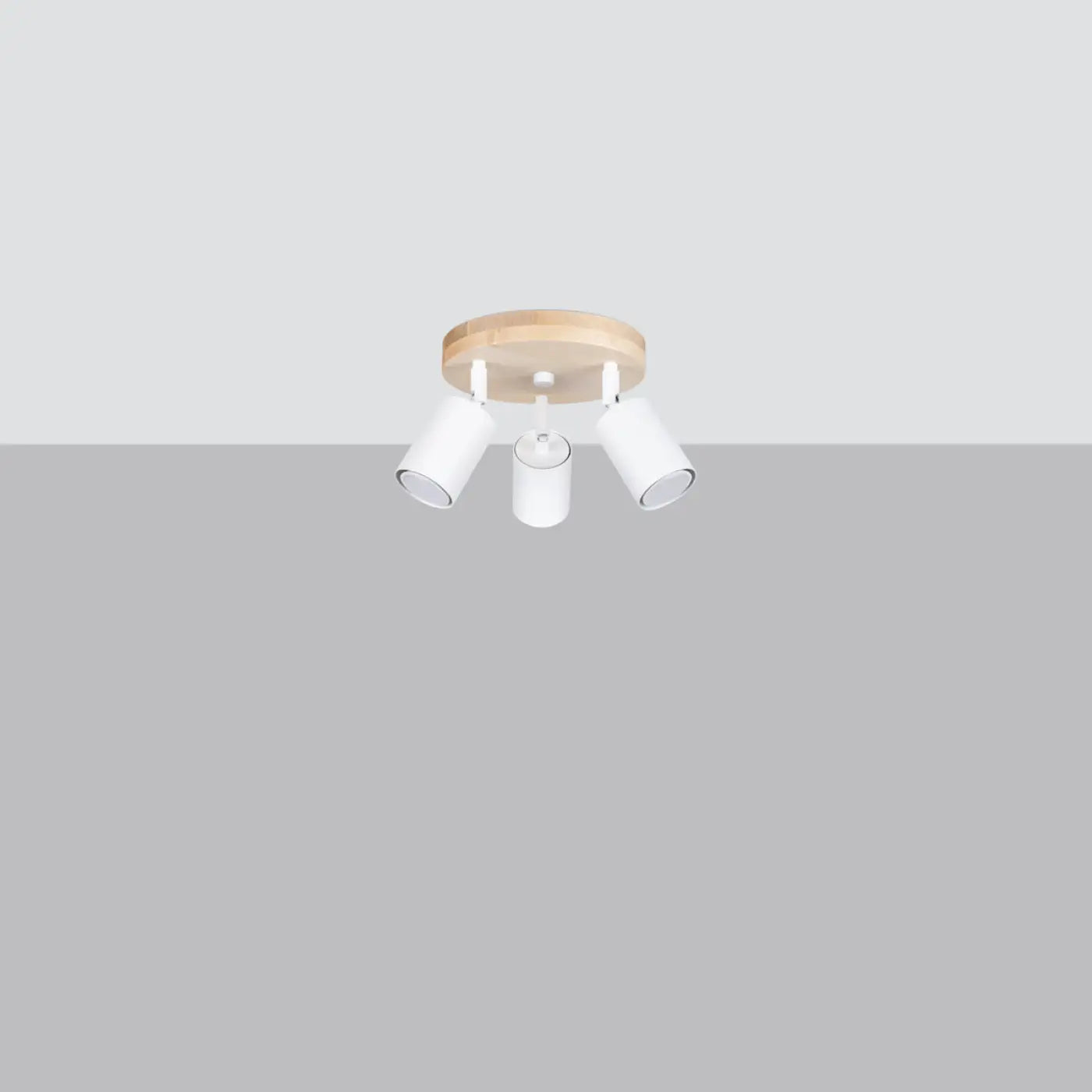 Luminaire Plafonnier Design en Bois - Verdo 3P (Blanc)