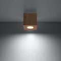 Luminaire Plafonnier Design en Bois - Quad 1 (Bois Naturel)