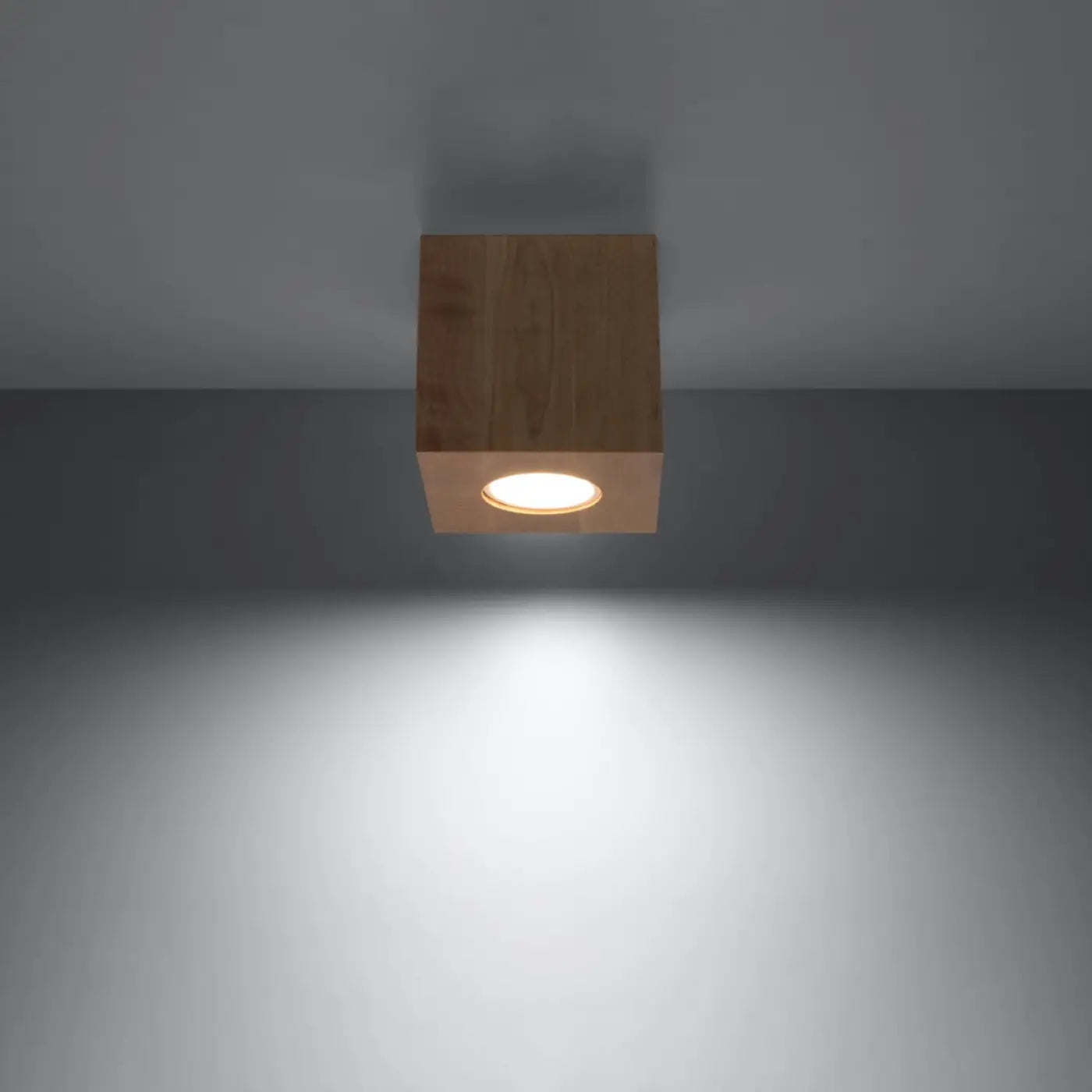 Luminaire Plafonnier Design en Bois - Quad 1 (Bois Naturel)