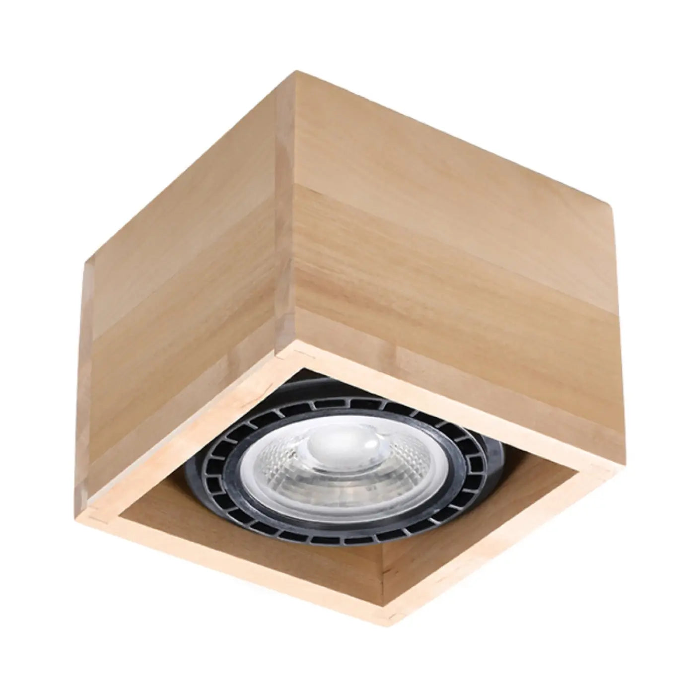 Luminaire Plafonnier Design en Bois - Quatro 1 (Bois Naturel)