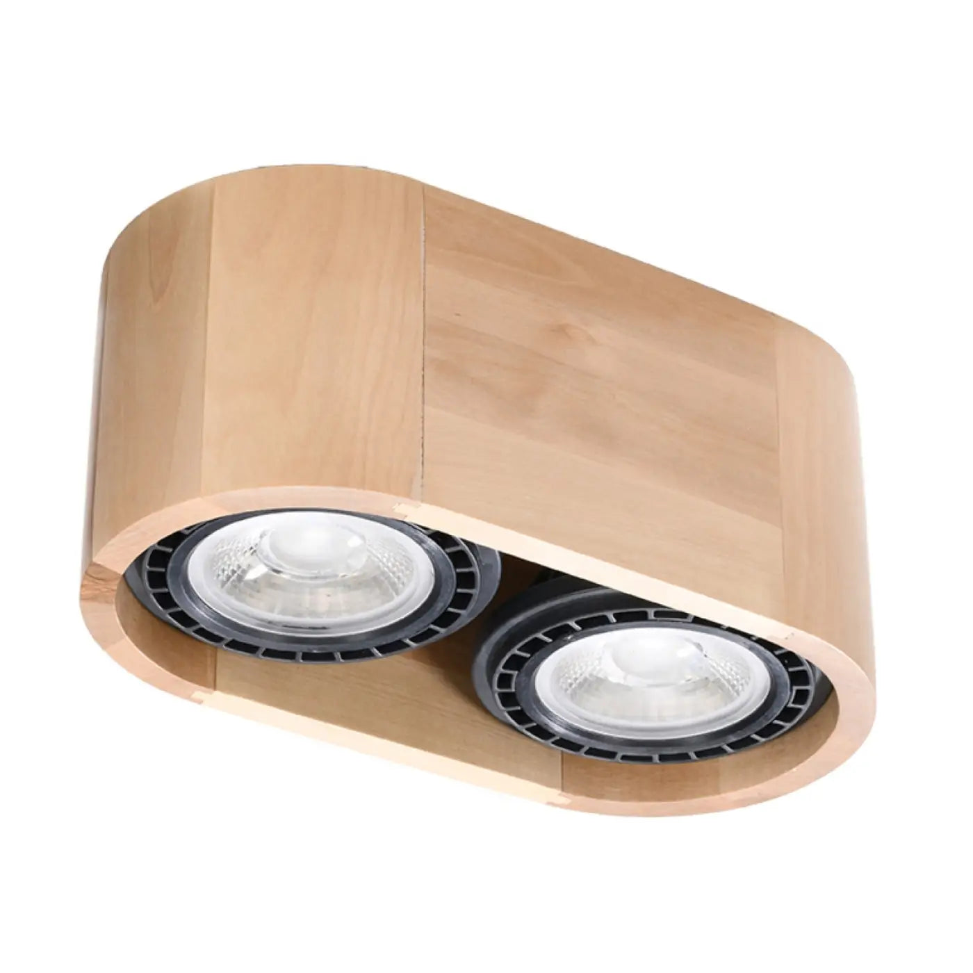 Luminaire Plafonnier Design en Bois - Basic 2 (Bois Naturel)