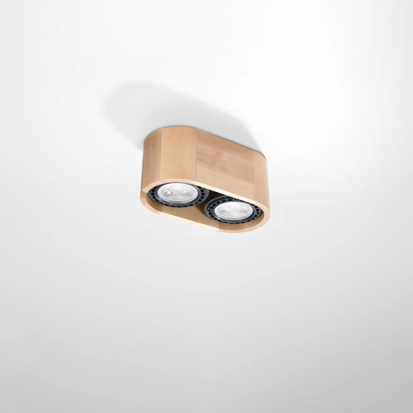 Luminaire Plafonnier Design en Bois - Basic 2 (Bois Naturel)