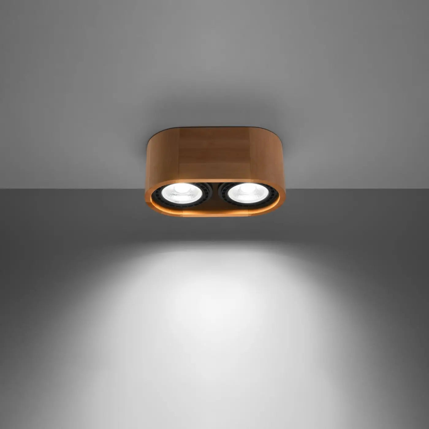 Luminaire Plafonnier Design en Bois - Basic 2 (Bois Naturel)