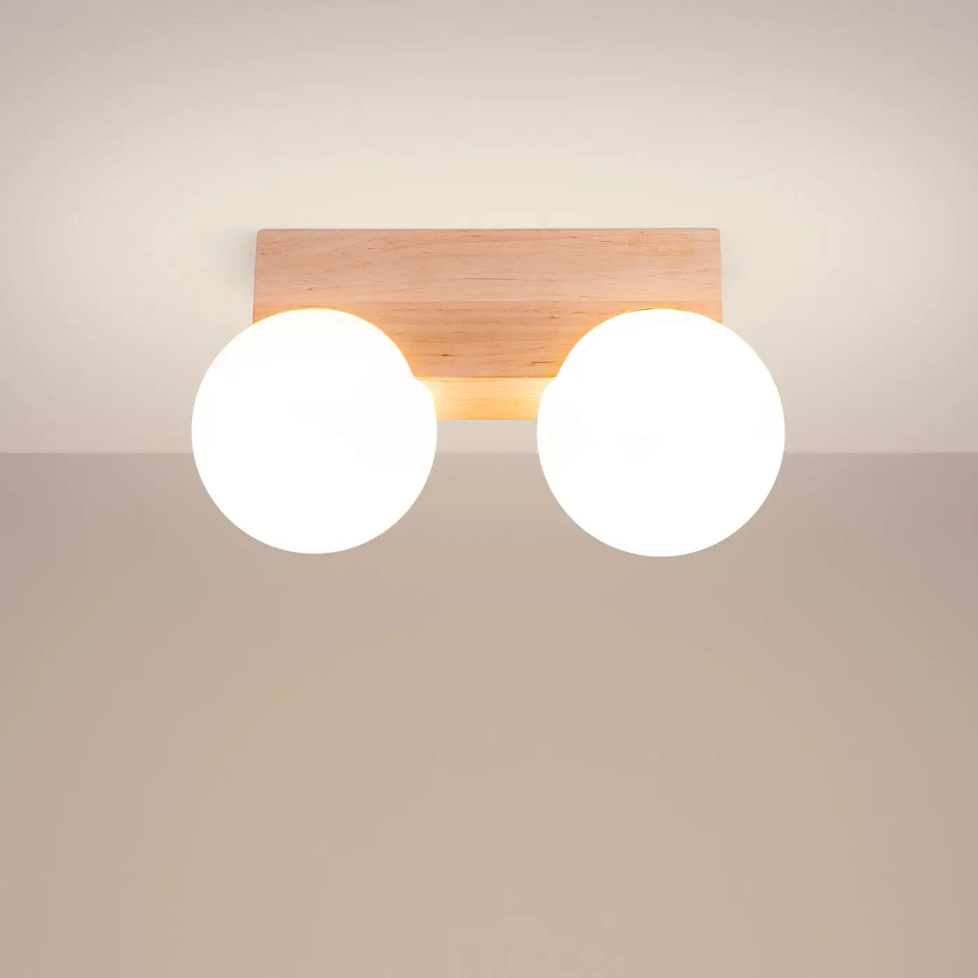 Luminaire Plafonnier en Bois - Bulbo 2 (Bois Naturel)